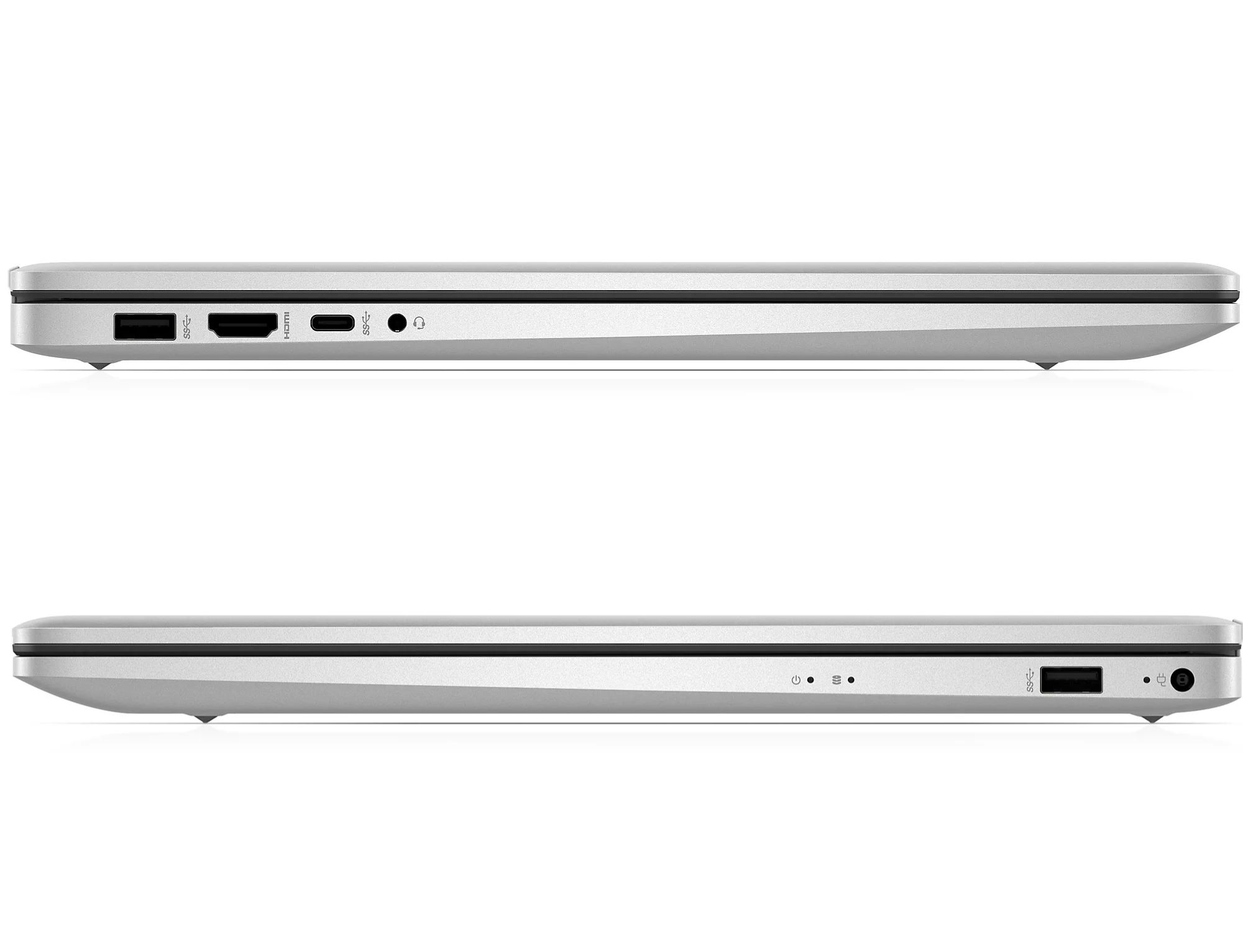 Connectique du HP 17-cp2051nf avec USB, HDMI et USB-C Connectique latérale du HP 17-cp2051nf