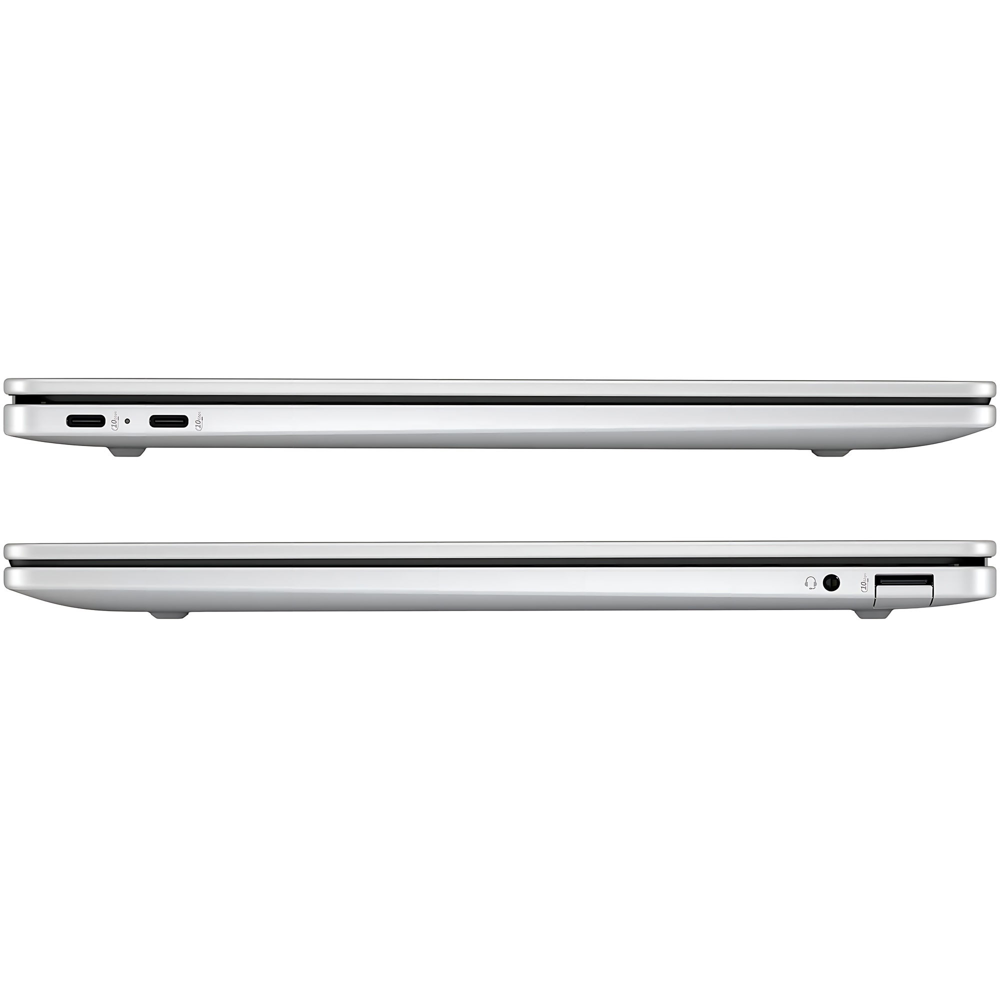 Connectique HP OmniBook 5 14-he0018nf - ports USB-C et USB-A Connectique HP OmniBook 5 14-he0018nf profils gauche et droit