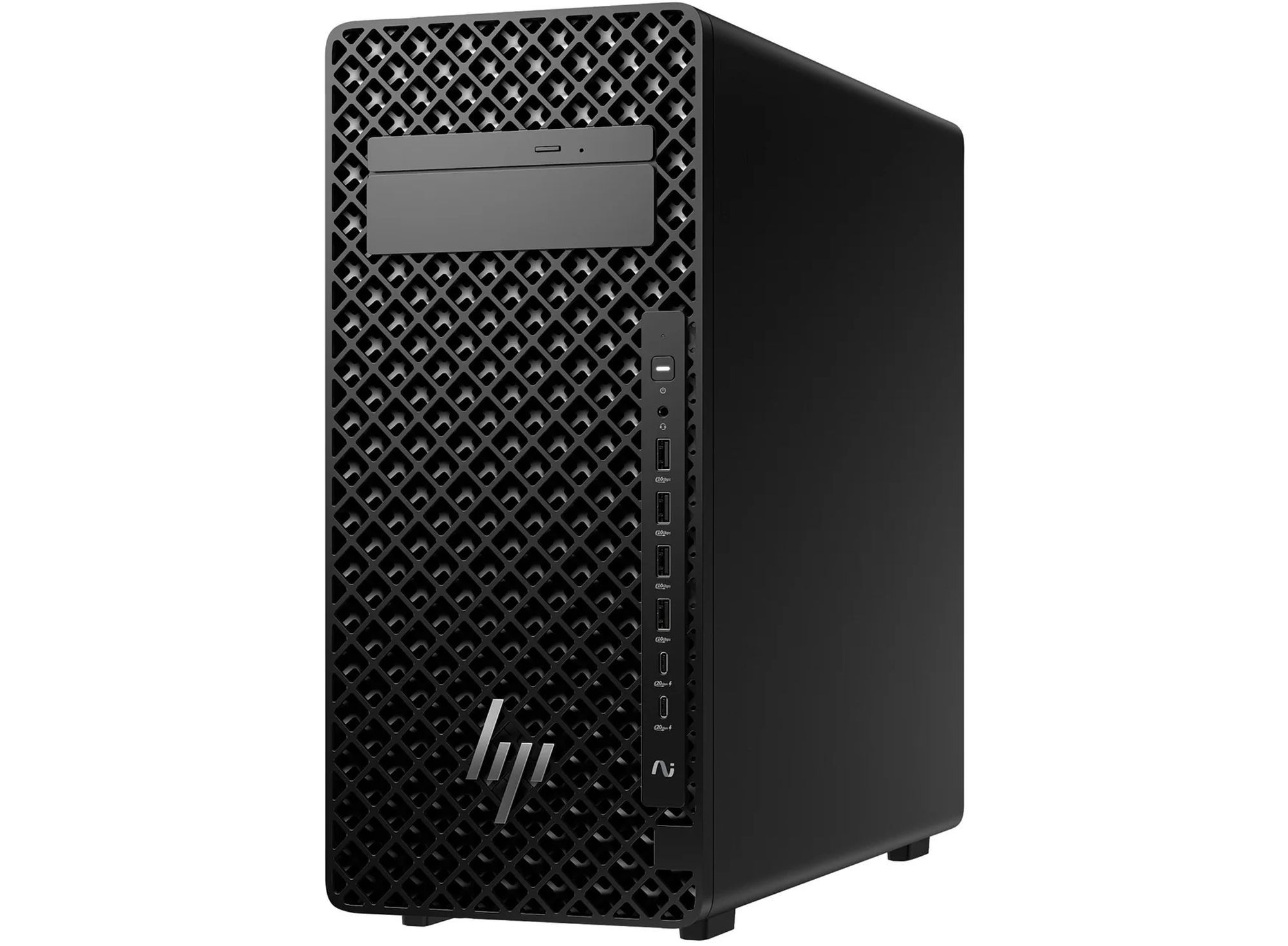 Châssis moyen tour HP Z2 Tower G1i - vue alternative HP Z2 Tower G1i Workstation C67K4ET vue de trois quarts opposés