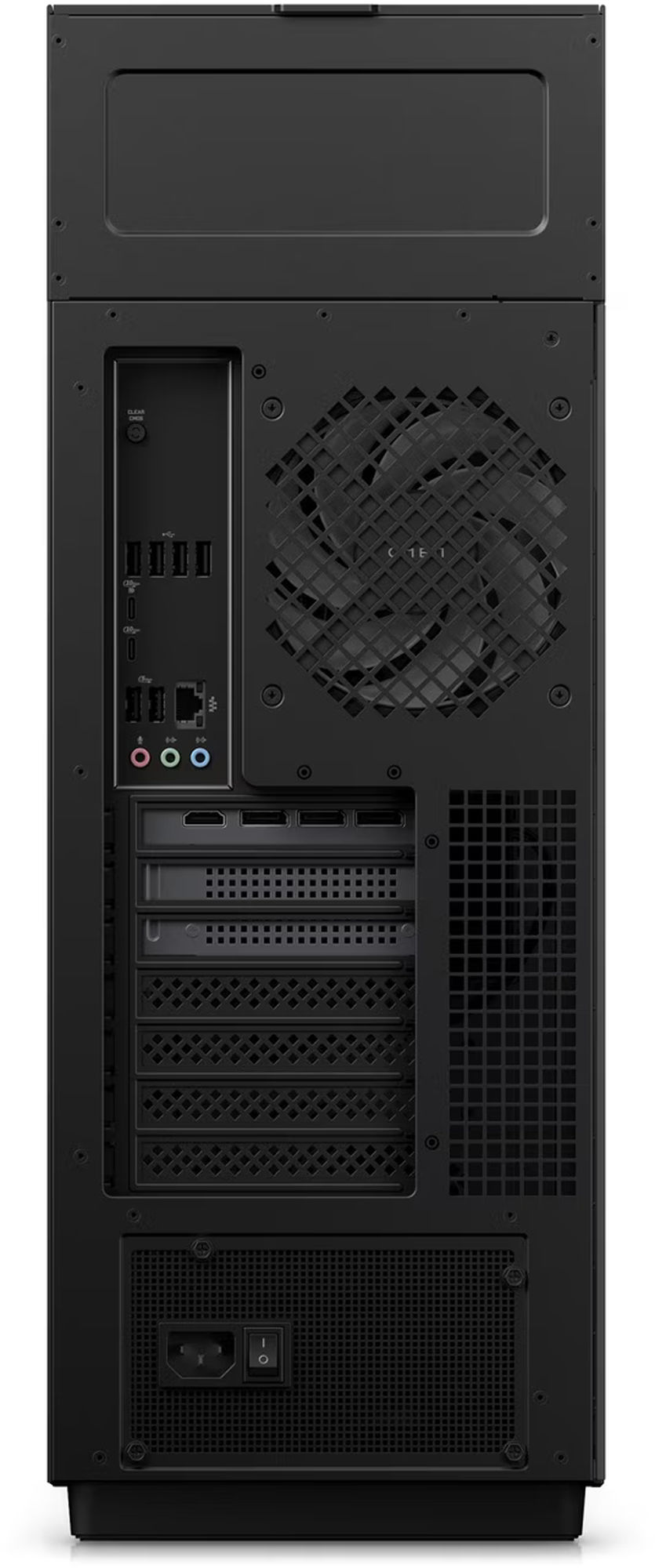 HP OMEN MAX 45L - connectique arrière HP OMEN MAX 45L - vue arrière et connectique