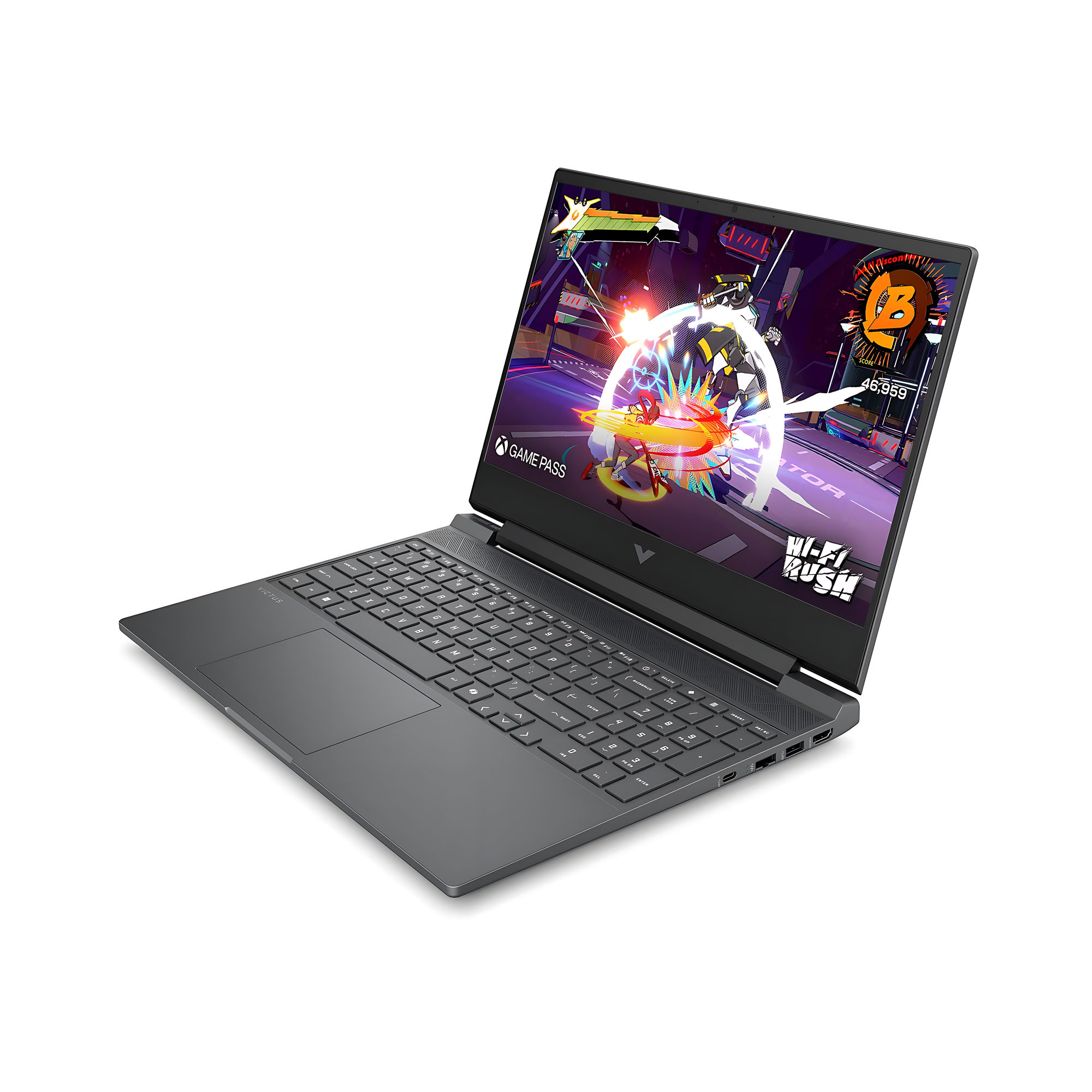 HP Victus Gaming 15-fa2003sf (D0PB2EA#ABF) - vue alternative ouverte HP Victus Gaming 15-fa2003sf D0PB2EA#ABF - vue alternative ouverte