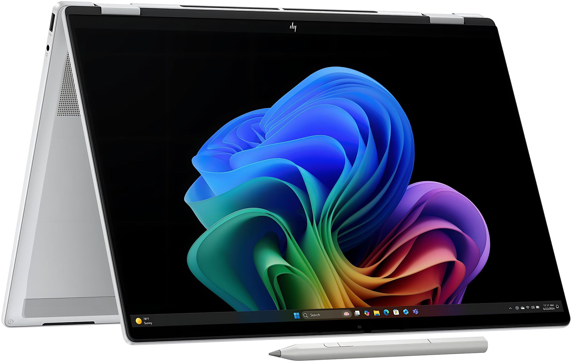 HP OmniBook X Flip 16 2 en 1 (D0MG3EA#ABF) - vue écran tactile avec stylet HP OmniBook X Flip 16 2 en 1 D0MG3EA#ABF - vue écran tactile avec stylet