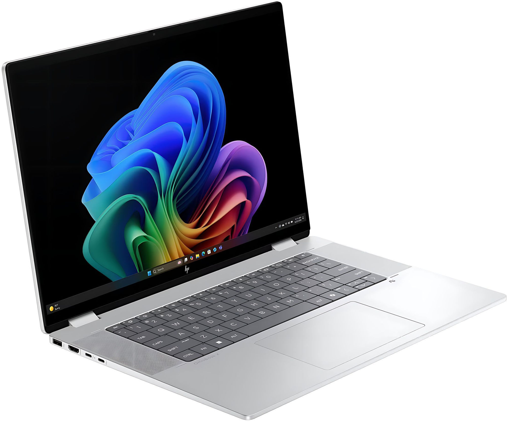 HP OmniBook X Flip 16 2 en 1 (D0MG3EA#ABF) - vue 3/4 clavier HP OmniBook X Flip 16 2 en 1 D0MG3EA#ABF - vue 3/4 clavier