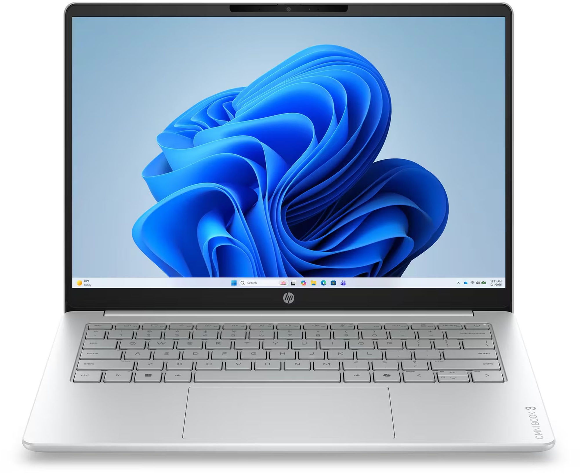 HP OmniBook 3 14-hy0001nf vue de face HP OmniBook 3 14-hy0001nf vue de face