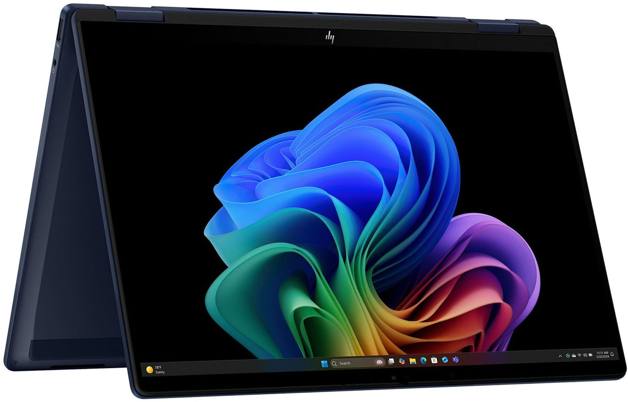 HP OmniBook X Flip 2 en 1 4-fm0013nf - vue convertible avec écran OLED tactile HP OmniBook X Flip 2 en 1 4-fm0013nf en mode convertible avec écran OLED tactile