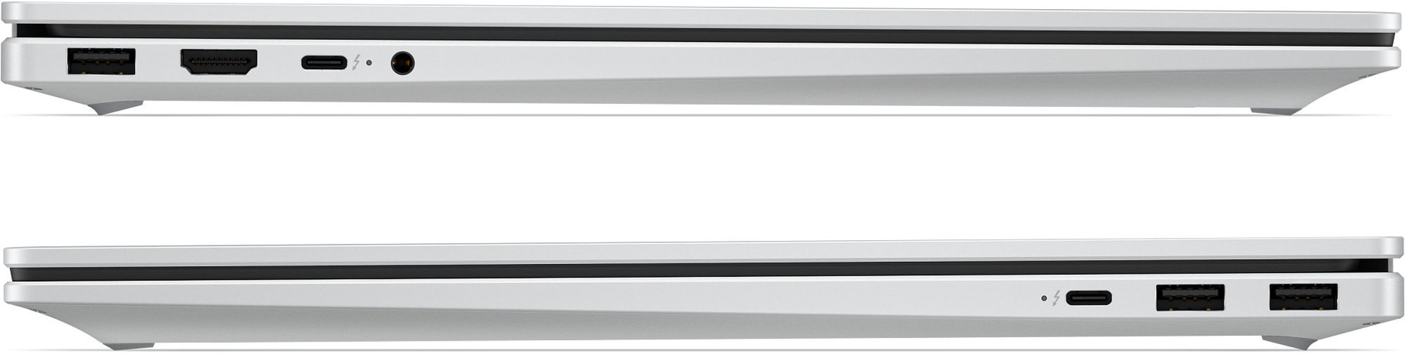 HP OmniBook X 17-de0004nf - connectique latérale HP OmniBook X 17-de0004nf avec détail des ports latéraux