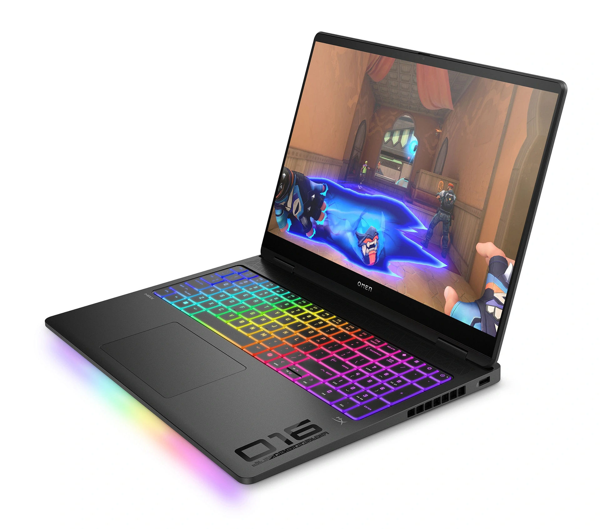 HP HyperX OMEN 16-ah1001nf - vue arrière du châssis HP HyperX OMEN 16-ah1001nf vue arrière et charnière