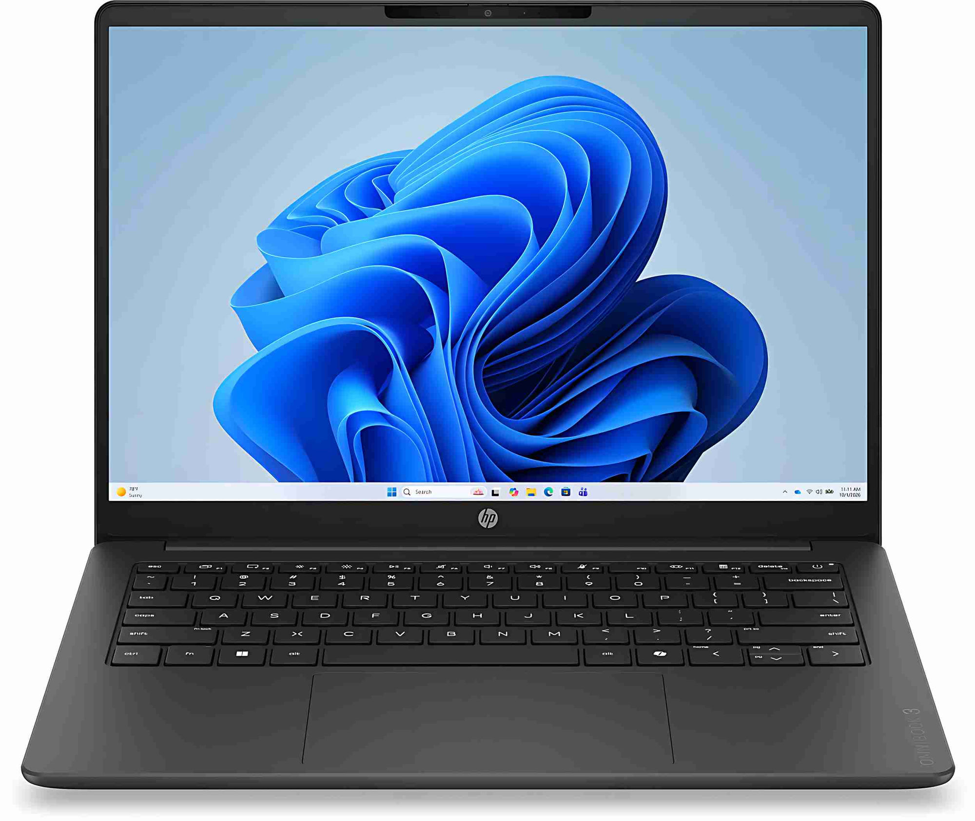 HP OmniBook 3 14-hy0013nfx - écran 14 pouces HP OmniBook 3 14-hy0013nfx vue de face avec écran tactile 14 pouces