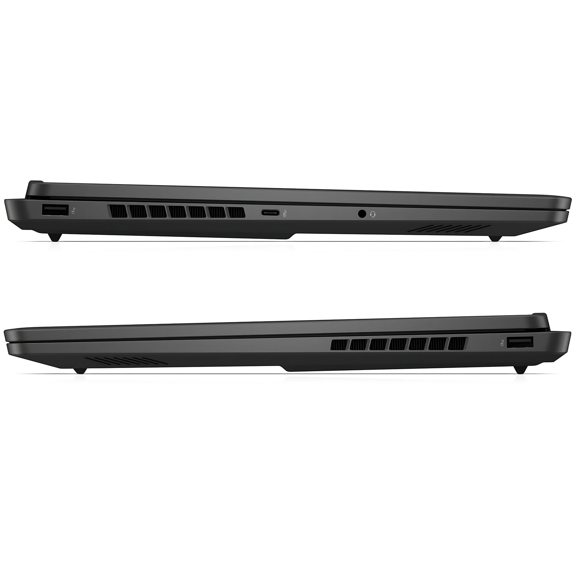 HP OMEN Slim 16-an0022nf - profil avec ports et ventilation HP OMEN Slim 16-an0022nf vue de profil avec connectique et ventilation