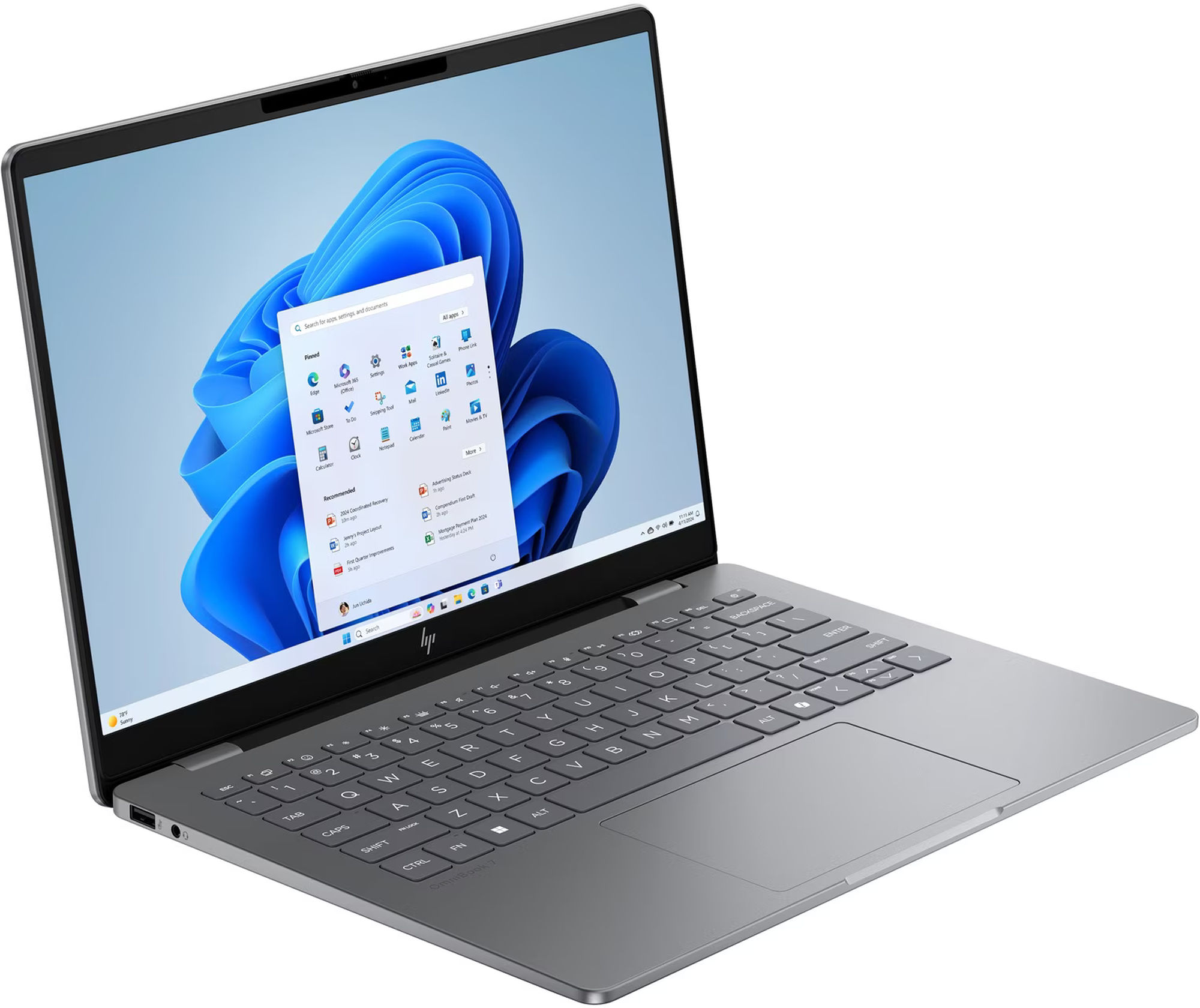 HP OmniBook 7 14-kh0000nf ouvert avec écran OLED 14 pouces HP OmniBook 7 14-kh0000nf ouvert avec écran OLED 14 pouces