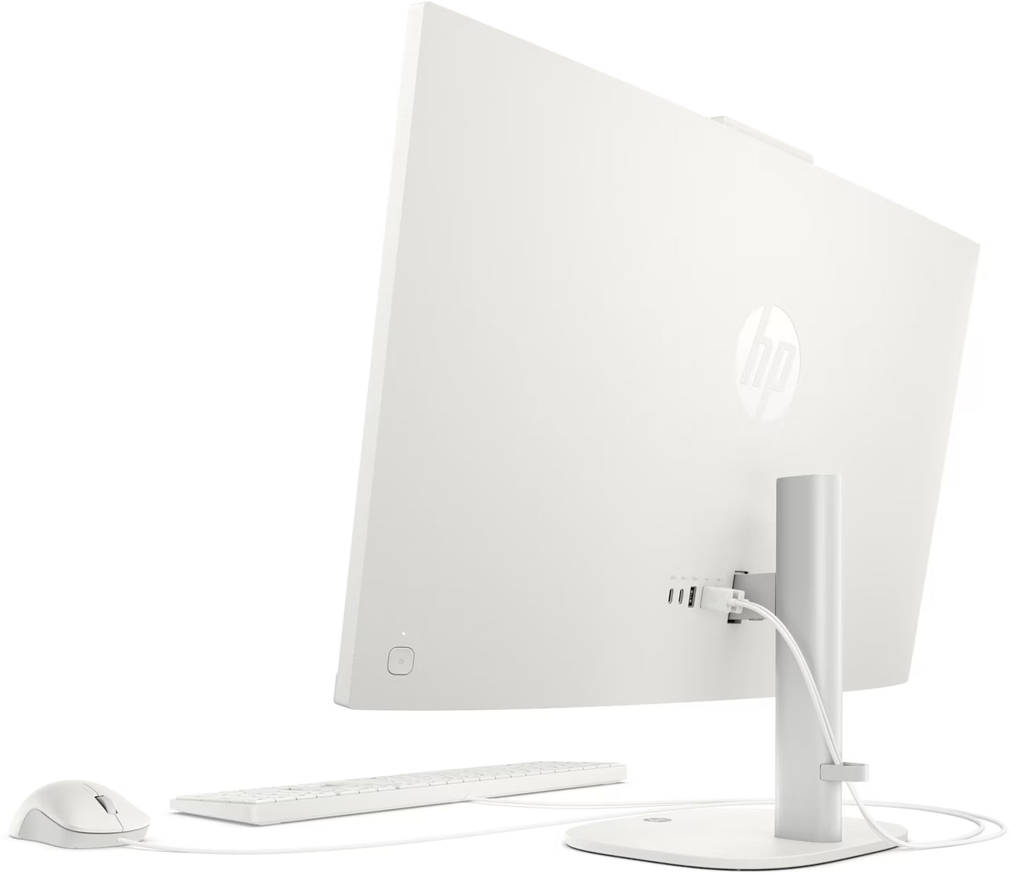 Design arrière du HP OmniStudio 27-cy0044nf HP OmniStudio 27-cy0044nf vue arrière de trois quarts