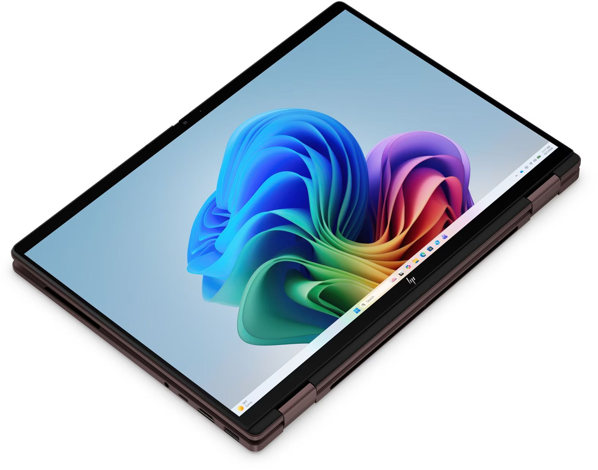 Mode tablette du HP OmniBook X Flip 2 en 1 14-kc0023nfx HP OmniBook X Flip 2 en 1 14-kc0023nfx replié en mode tablette