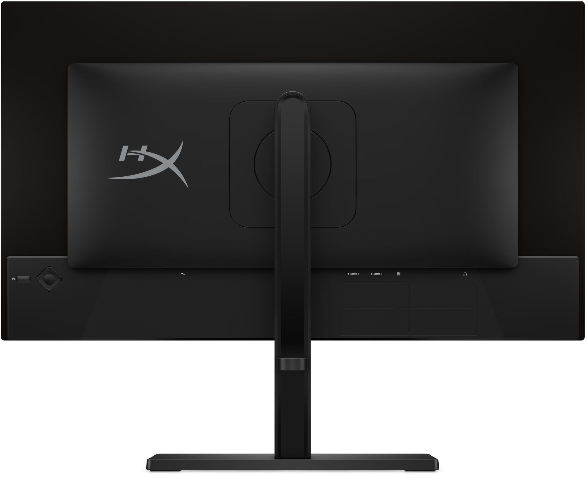 Arrière et support du HP OMEN 27q CH0R2AA Vue arrière du HP OMEN 27q avec son pied central