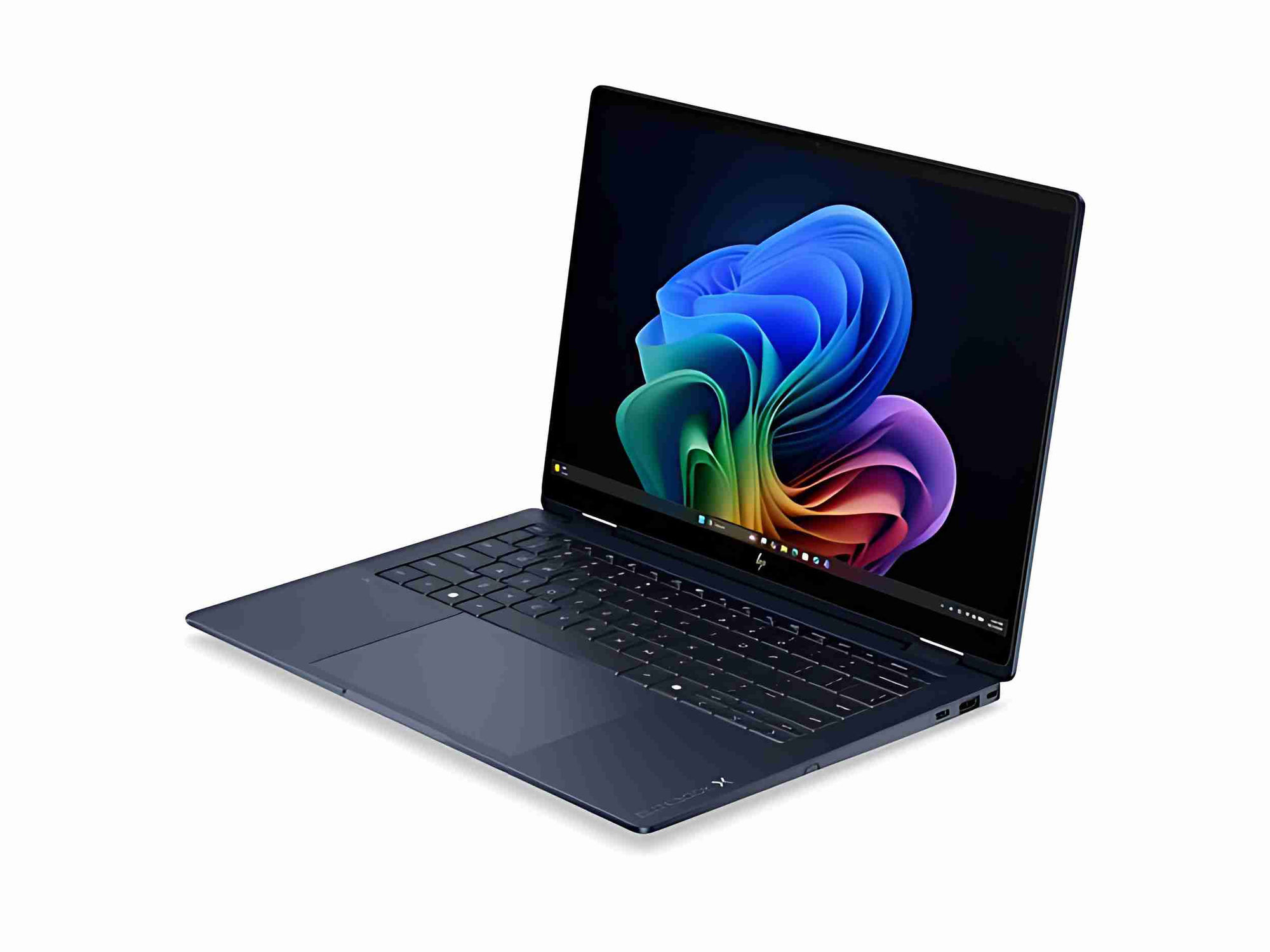 Châssis bleu du HP EliteBook X Flip G2i DM8Z1ET Vue trois quarts du convertible HP EliteBook X Flip G2i DM8Z1ET