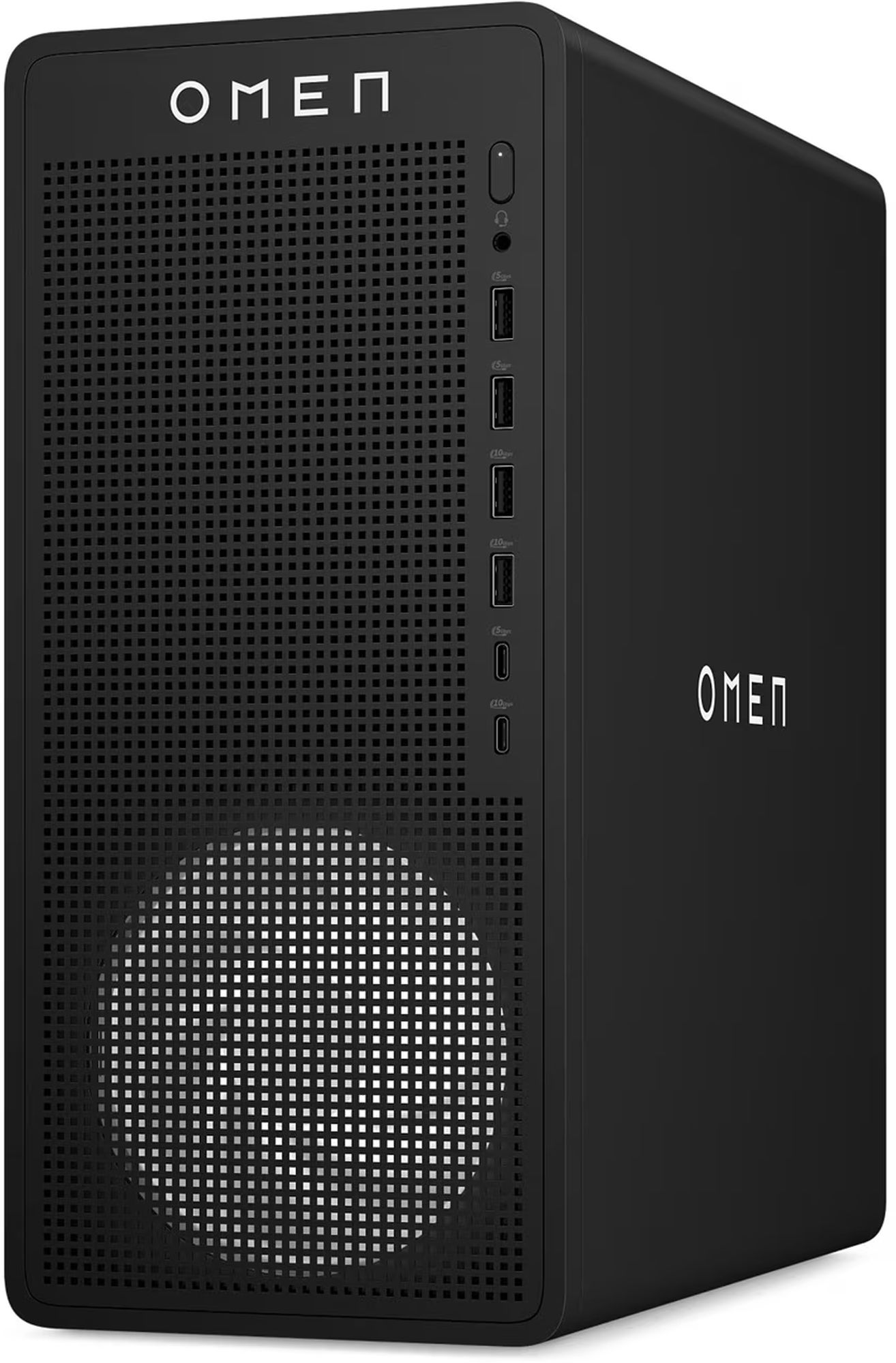 Boîtier noir du HP OMEN 16L TG03-1008nf Vue trois quarts du boîtier HP OMEN 16L TG03-1008nf