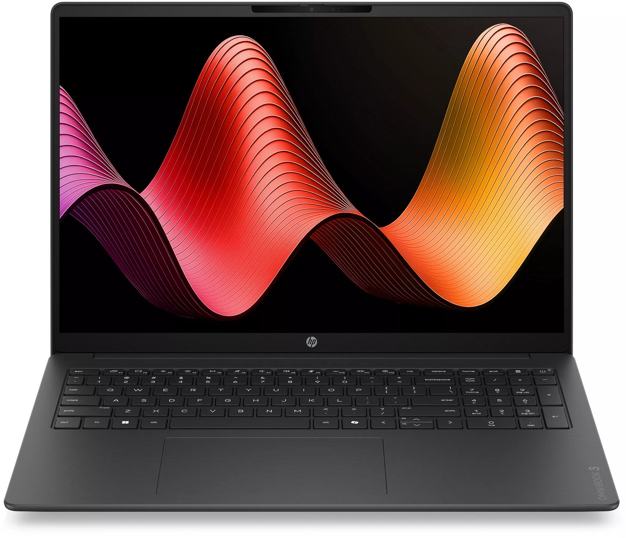 Écran et clavier du HP OmniBook 3 16-bu0088nfx HP OmniBook 3 16-bu0088nfx ouvert avec son écran 16 pouces