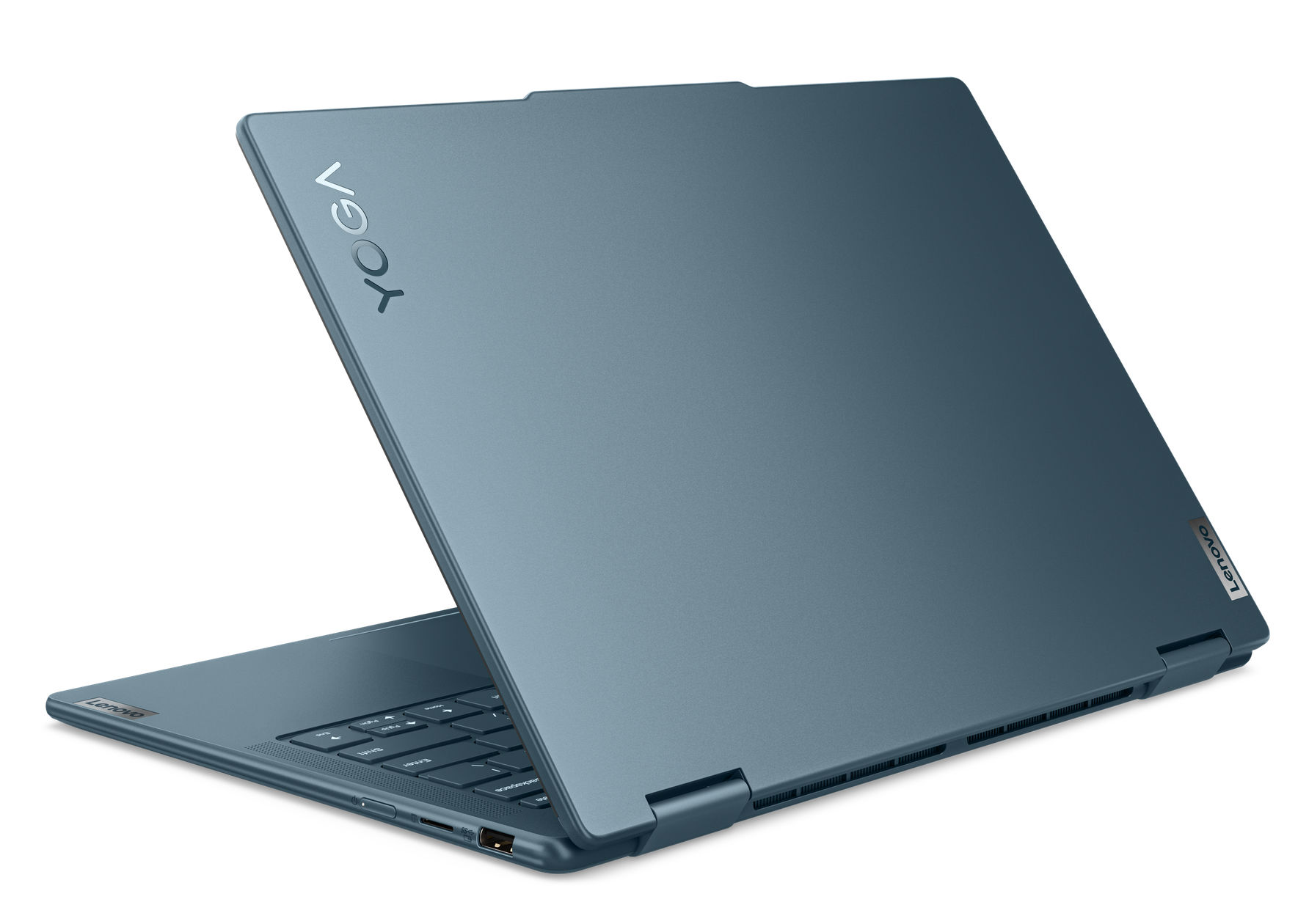 Finition aluminium bleu Tidal Teal du Yoga 7 14IML9 Capot du Lenovo Yoga 7 14IML9 couleur bleu Tidal Teal