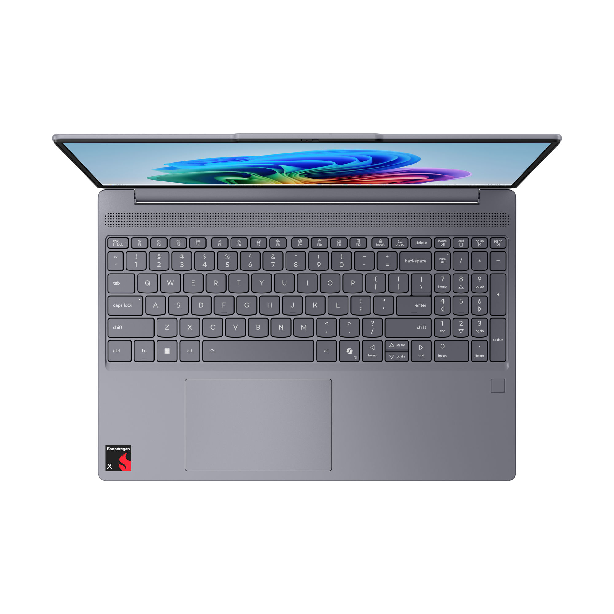 Clavier avec pavé numérique du Lenovo IdeaPad Slim 3 15Q8X10 Vue du dessus du clavier du Lenovo IdeaPad Slim 3 15Q8X10