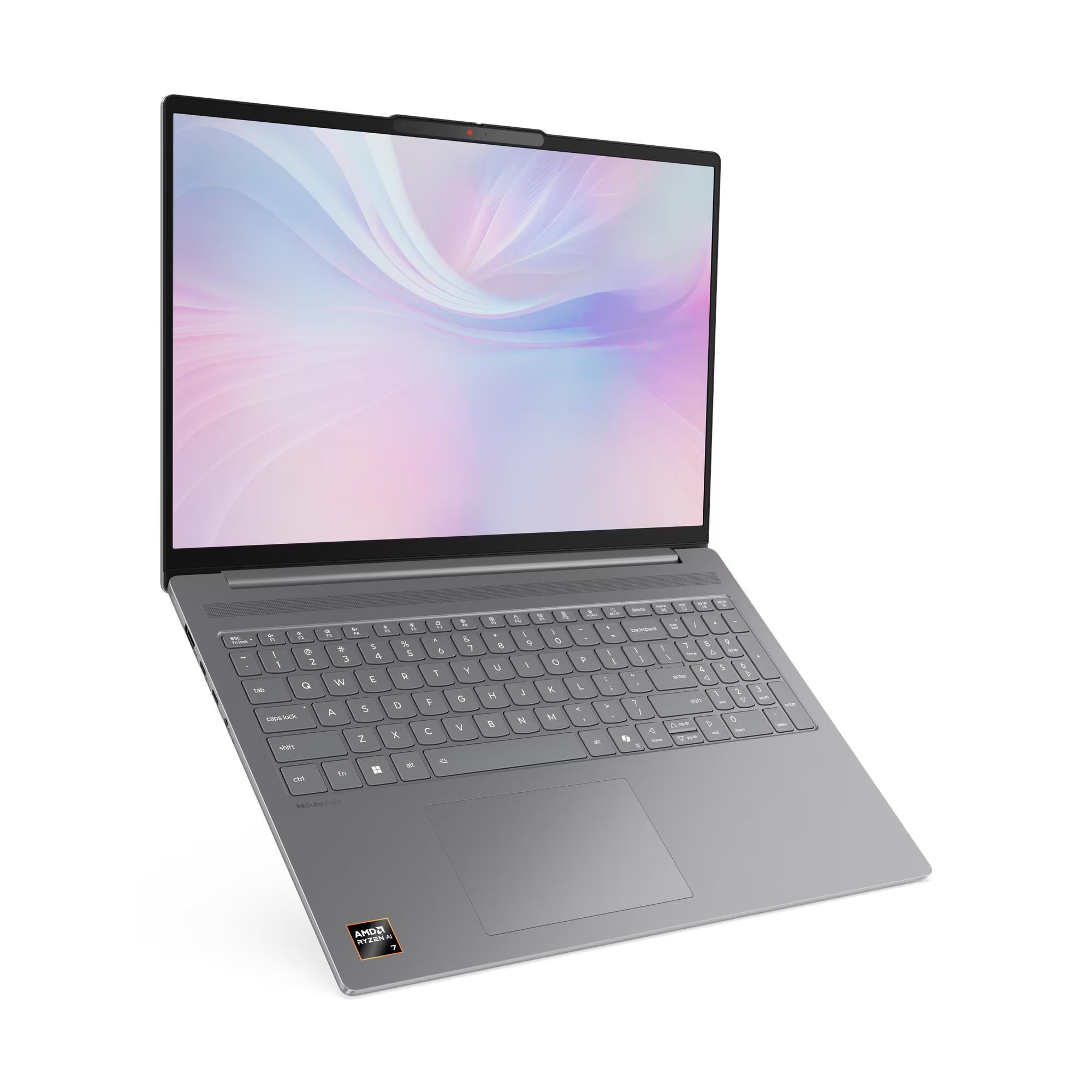 Lenovo IdeaPad Slim 5 16AKP10 - Design Luna Grey sobre et moderne Lenovo IdeaPad Slim 5 16AKP10 ouvert, design Luna Grey