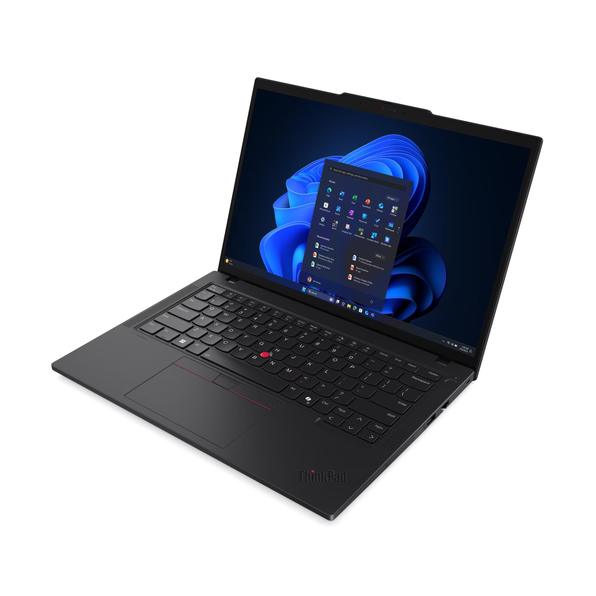 Châssis fin et connecté du Lenovo ThinkPad T14 Gen 6 (21QG001KFR) Lenovo ThinkPad T14 Gen 6 21QG001KFR profil fin sur le côté