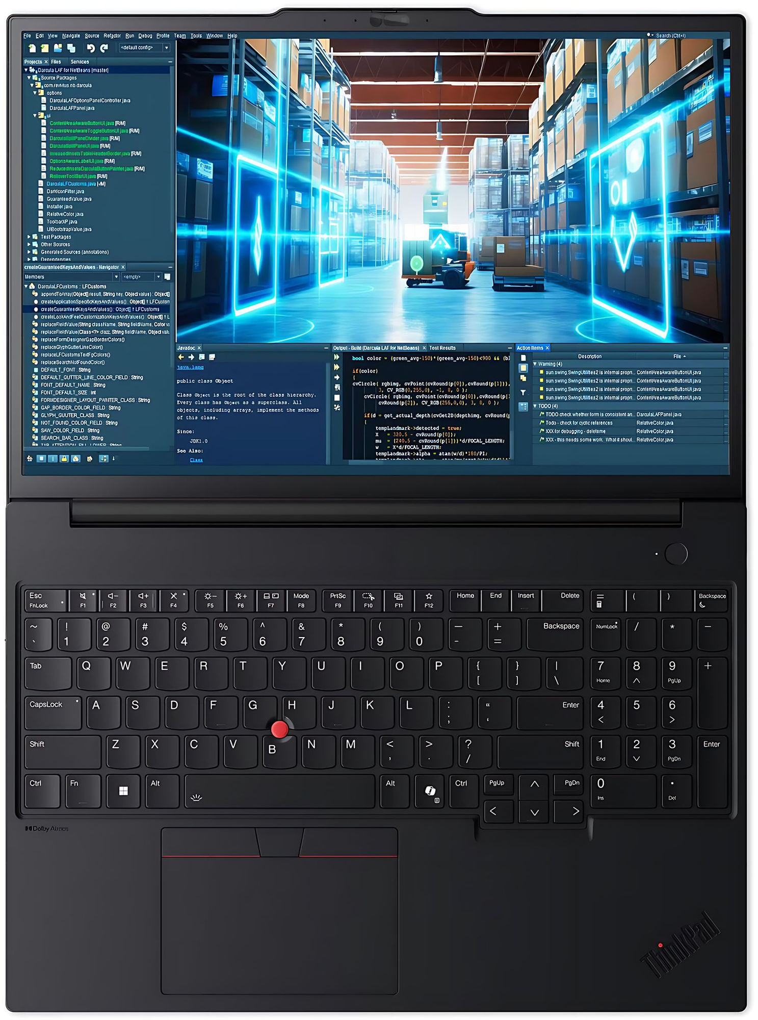 Lenovo ThinkPad P16v Gen 3 (21RS000BFR) – clavier complet avec pavé numérique Clavier et grand pavé tactile du Lenovo ThinkPad P16v Gen 3 21RS000BFR