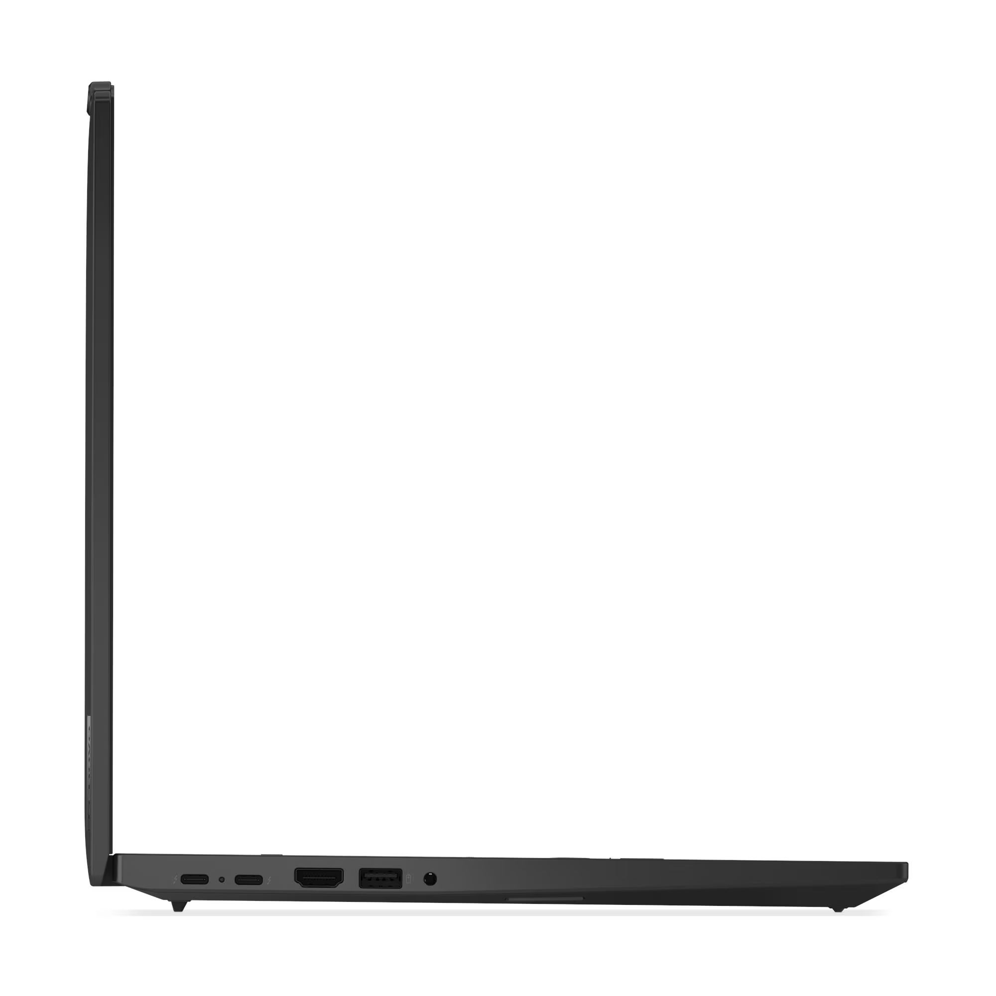 Lenovo ThinkPad P16s Gen 4 21RX000YFR : ports USB-C, HDMI et audio sur le côté gauche Connectique côté gauche du Lenovo ThinkPad P16s Gen 4 21RX000YFR