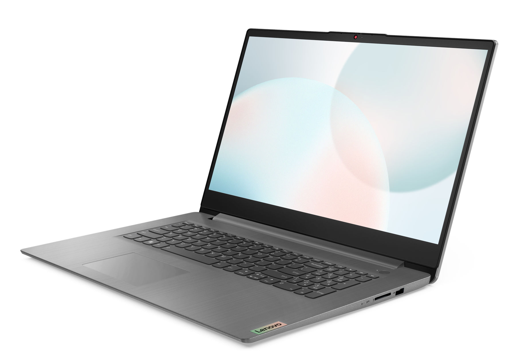 Lenovo IdeaPad 3 17IAU7 (82RL00EGFR) - vue 3/4 côté droit Lenovo IdeaPad 3 17IAU7 82RL00EGFR - vue 3/4 côté droit