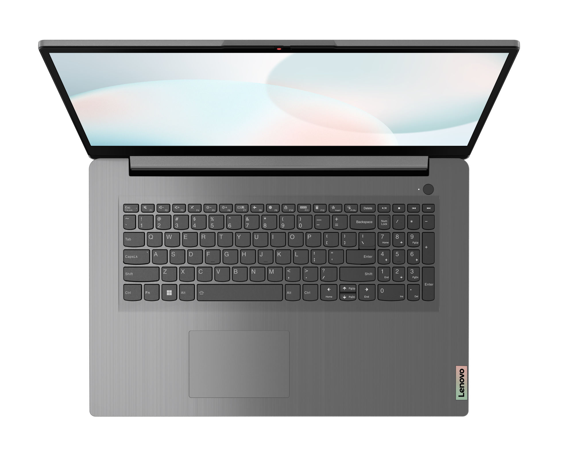 Lenovo IdeaPad 3 17IAU7 (82RL00EGFR) - clavier et pavé numérique Lenovo IdeaPad 3 17IAU7 82RL00EGFR - vue clavier et pavé numérique