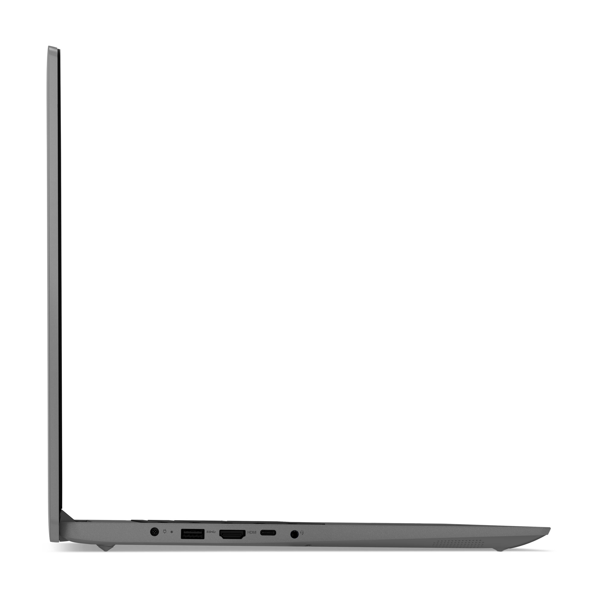 Lenovo IdeaPad 3 17IAU7 (82RL00EGFR) - profil côté ports Lenovo IdeaPad 3 17IAU7 82RL00EGFR - vue de profil côté ports