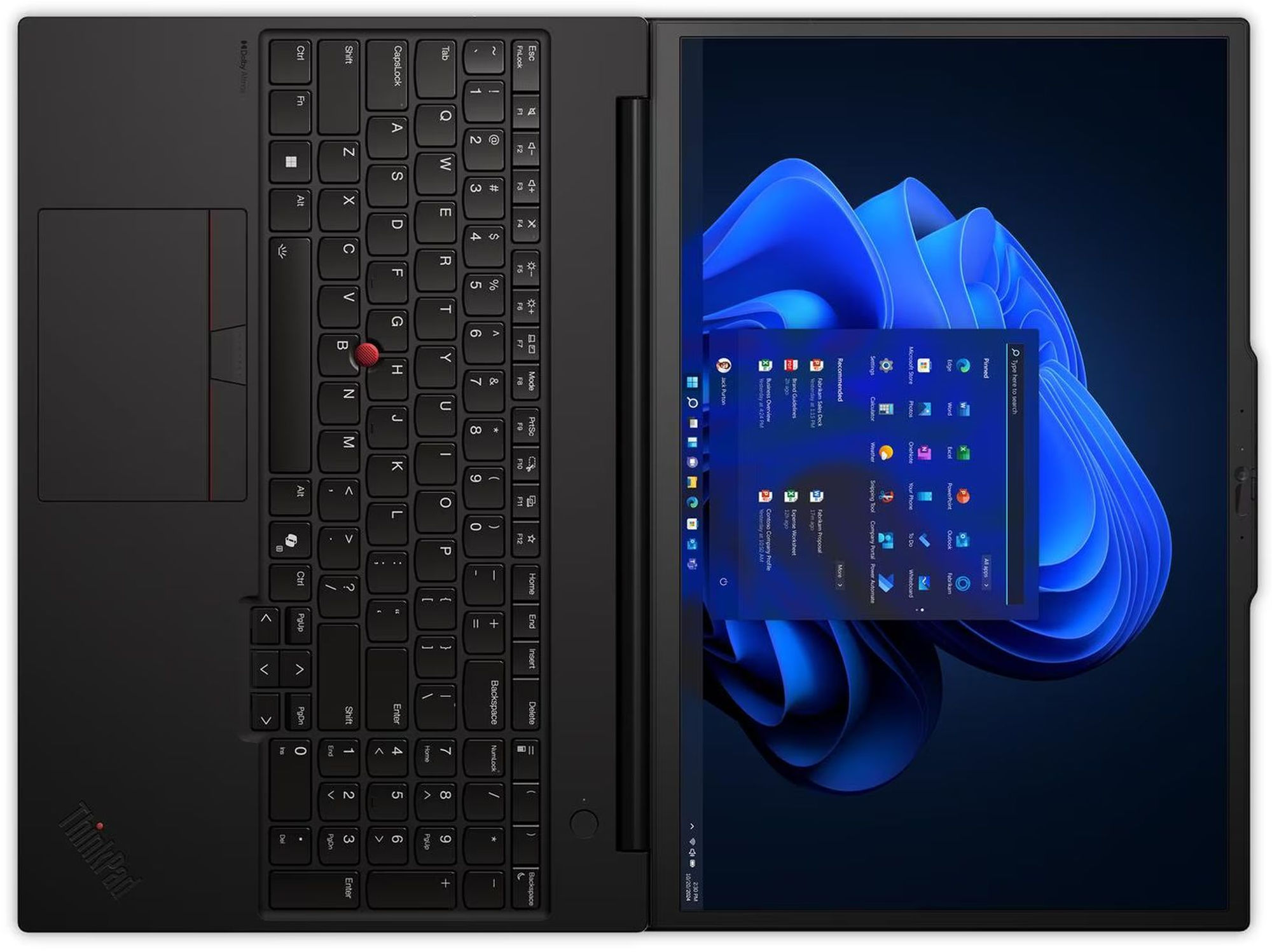 Lenovo ThinkPad P16s Gen 4 (21QV000YFR) - vue de dessus Lenovo ThinkPad P16s Gen 4 (21QV000YFR) - vue de dessus