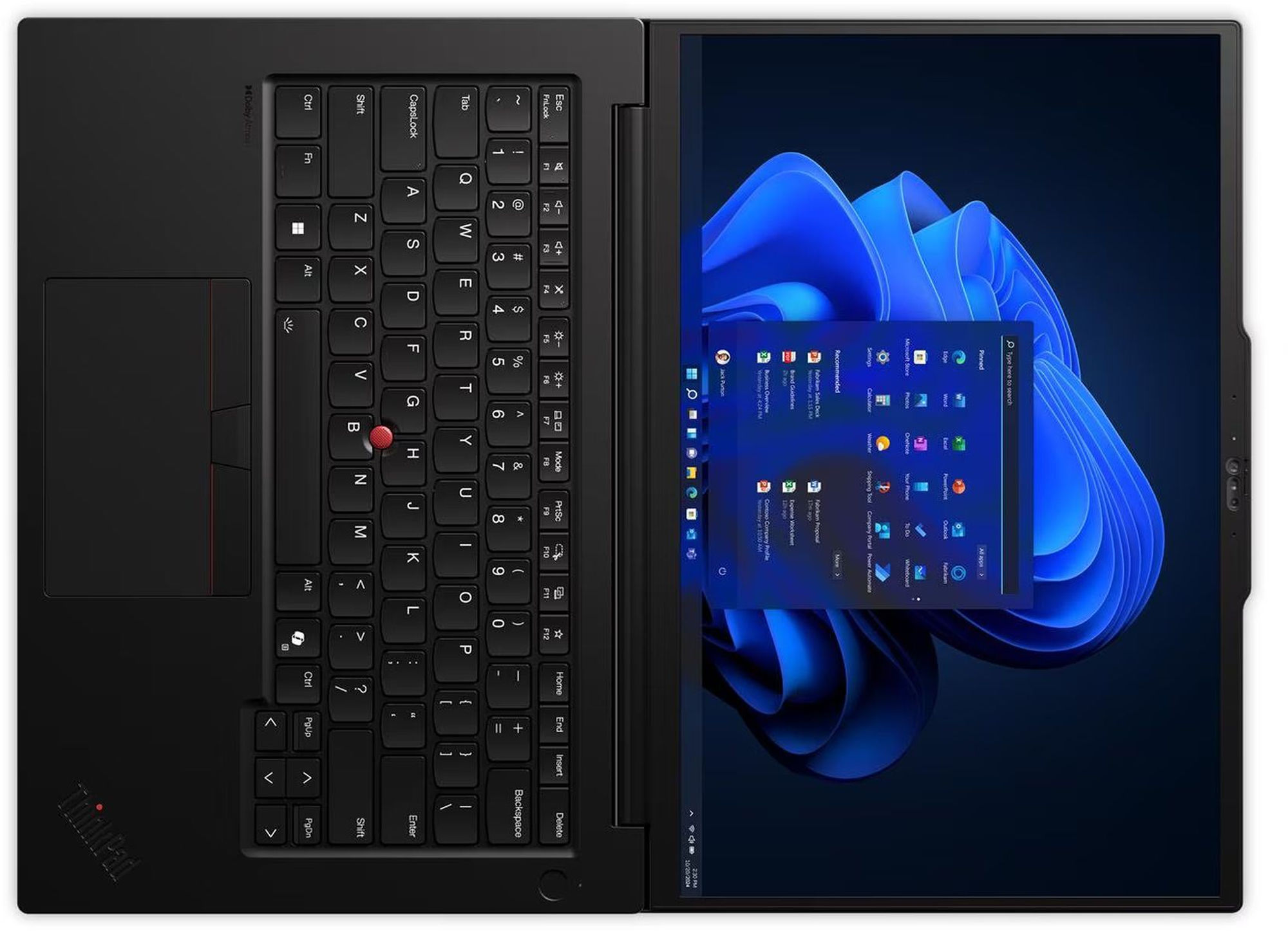 Lenovo ThinkPad P14s Gen 6 21QT000JFR - vue clavier et écran Lenovo ThinkPad P14s Gen 6 21QT000JFR - vue clavier et écran
