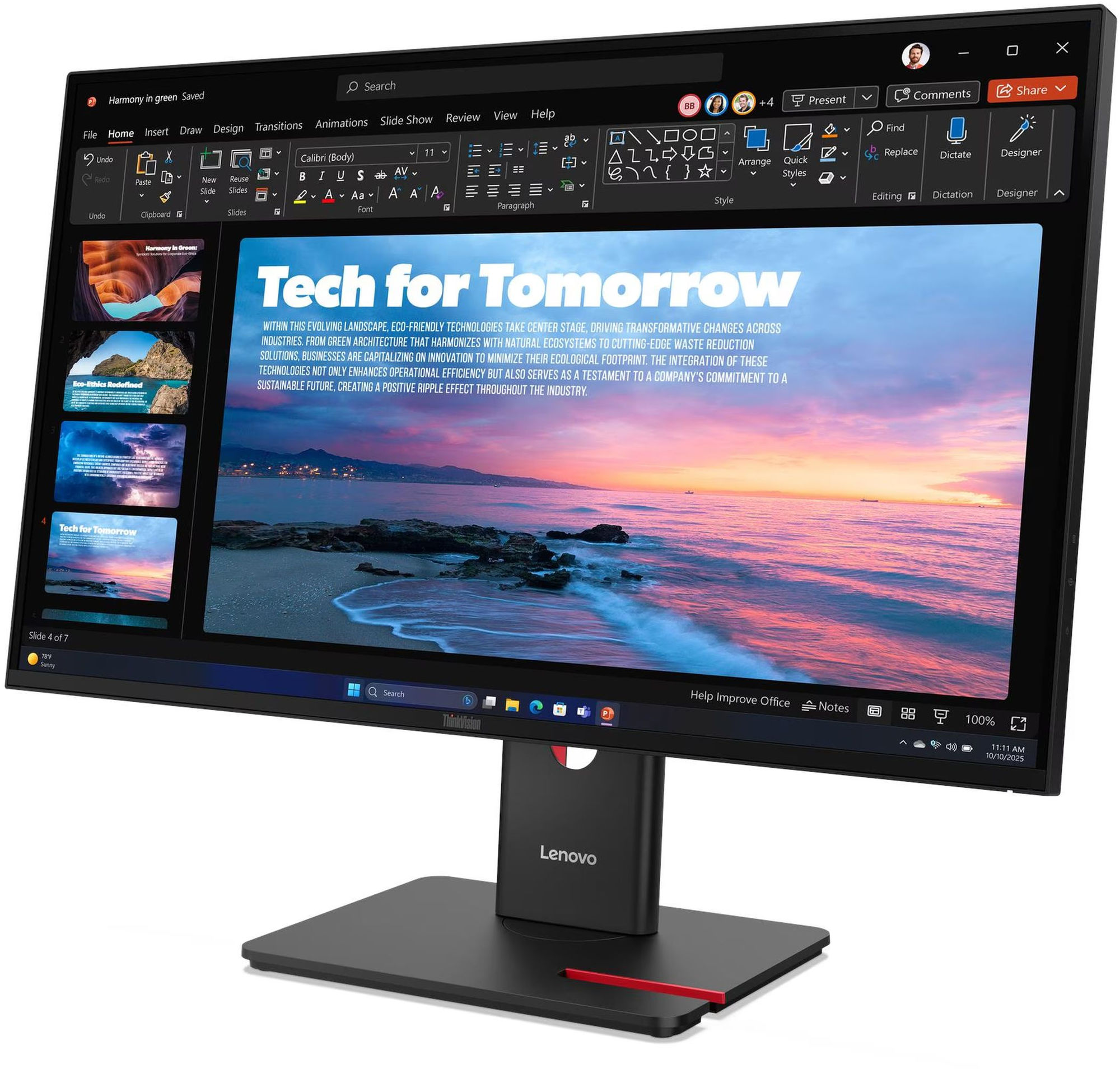 Lenovo ThinkVision T27QD-40 64AAGAT2EU écran incliné Lenovo ThinkVision T27QD-40 64AAGAT2EU écran incliné