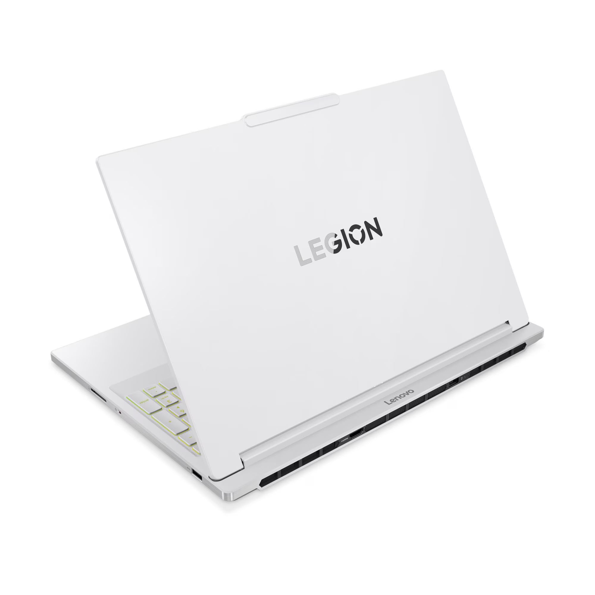 Lenovo Legion Pro 5i 16IAX10 83KY006FFR arrière capot ouvert Arrière du Lenovo Legion Pro 5i 16IAX10 83KY006FFR capot ouvert