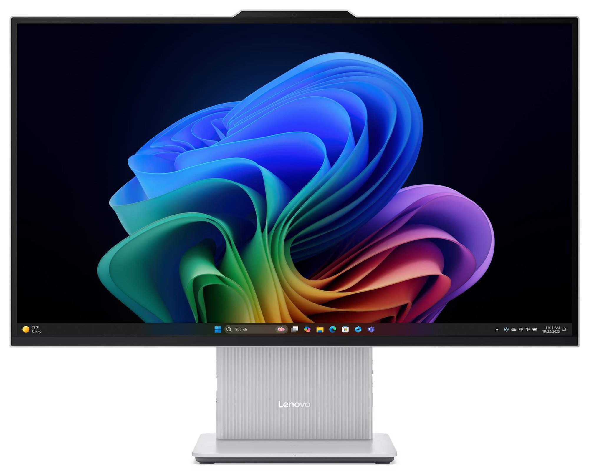 Lenovo IdeaCentre AIO 27IPH11 F0JJ000WFR - vue de face Lenovo IdeaCentre AIO 27IPH11 F0JJ000WFR vue de face avec écran 27 pouces QHD