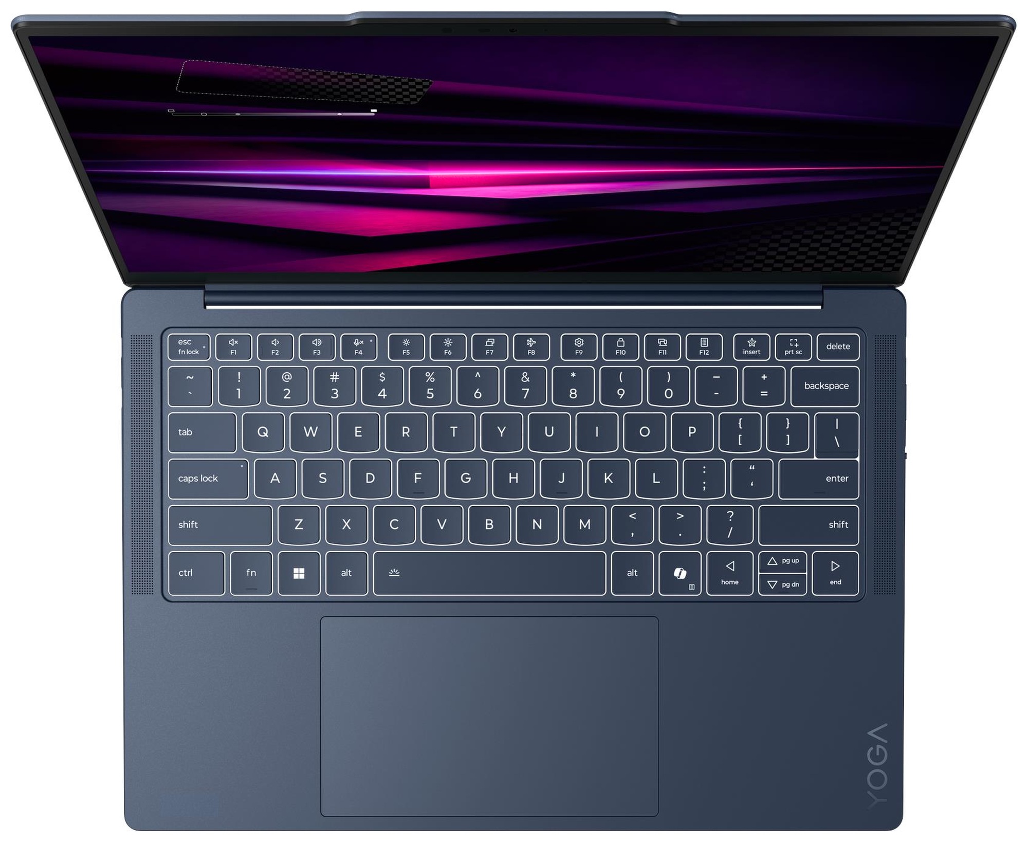 Lenovo Yoga Slim 7 14Q8Y11 83QR000YFR vue clavier et écran Lenovo Yoga Slim 7 14Q8Y11 83QR000YFR vue clavier et écran