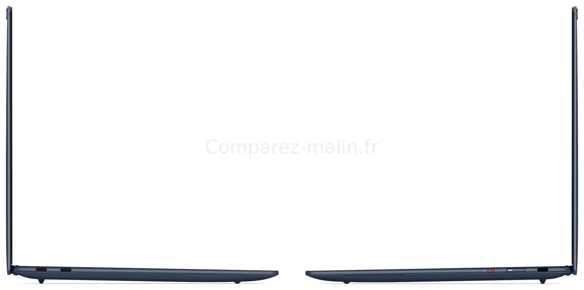 Lenovo Yoga Slim 7 14Q8Y11 83QR000YFR vues des tranches latérales Lenovo Yoga Slim 7 14Q8Y11 83QR000YFR vues des tranches latérales