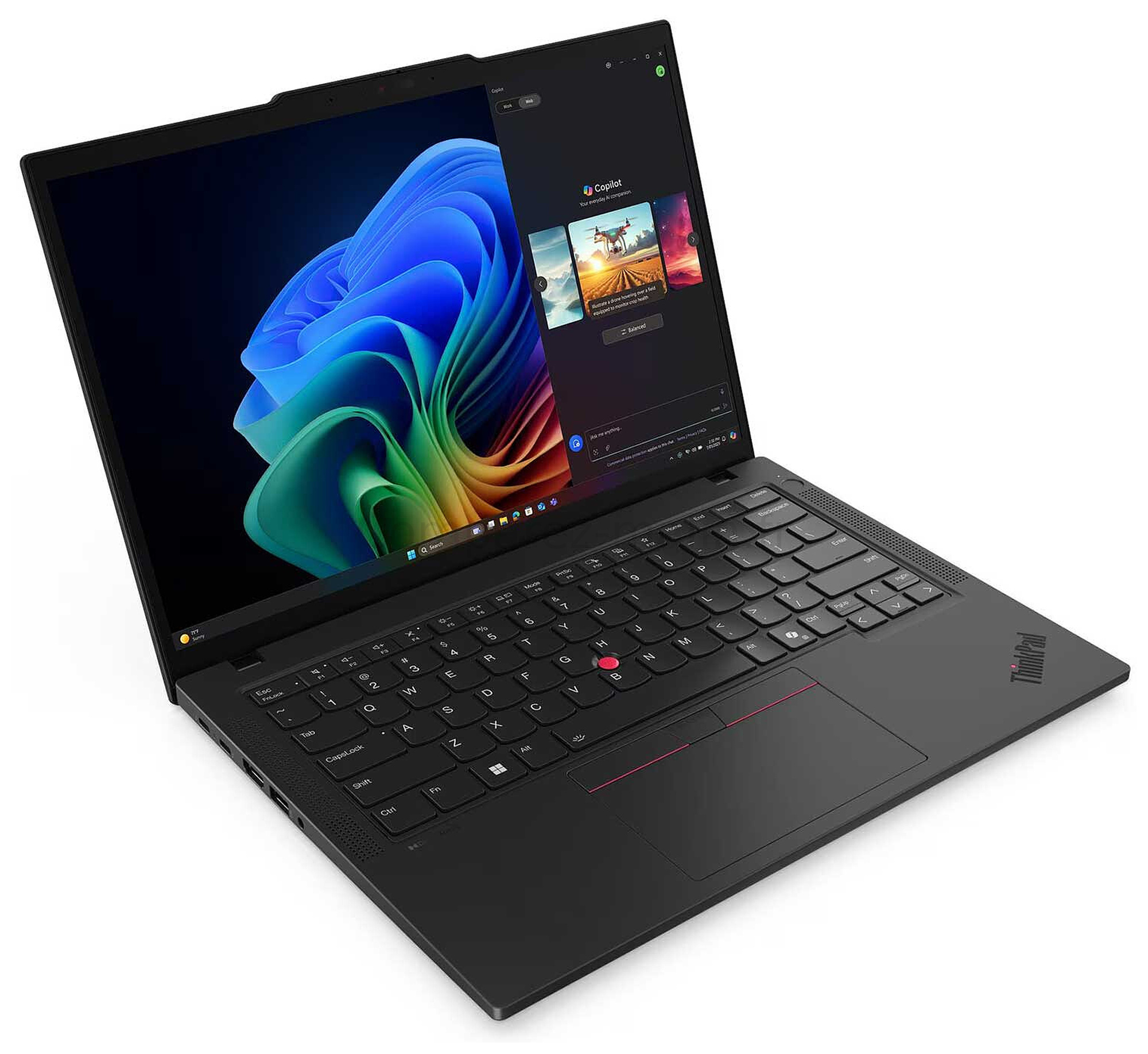 Lenovo ThinkPad T14s Gen 6 21QG006HFR - vue ouverte trois quarts gauche Lenovo ThinkPad T14s Gen 6 21QG006HFR vue ouverte trois quarts gauche