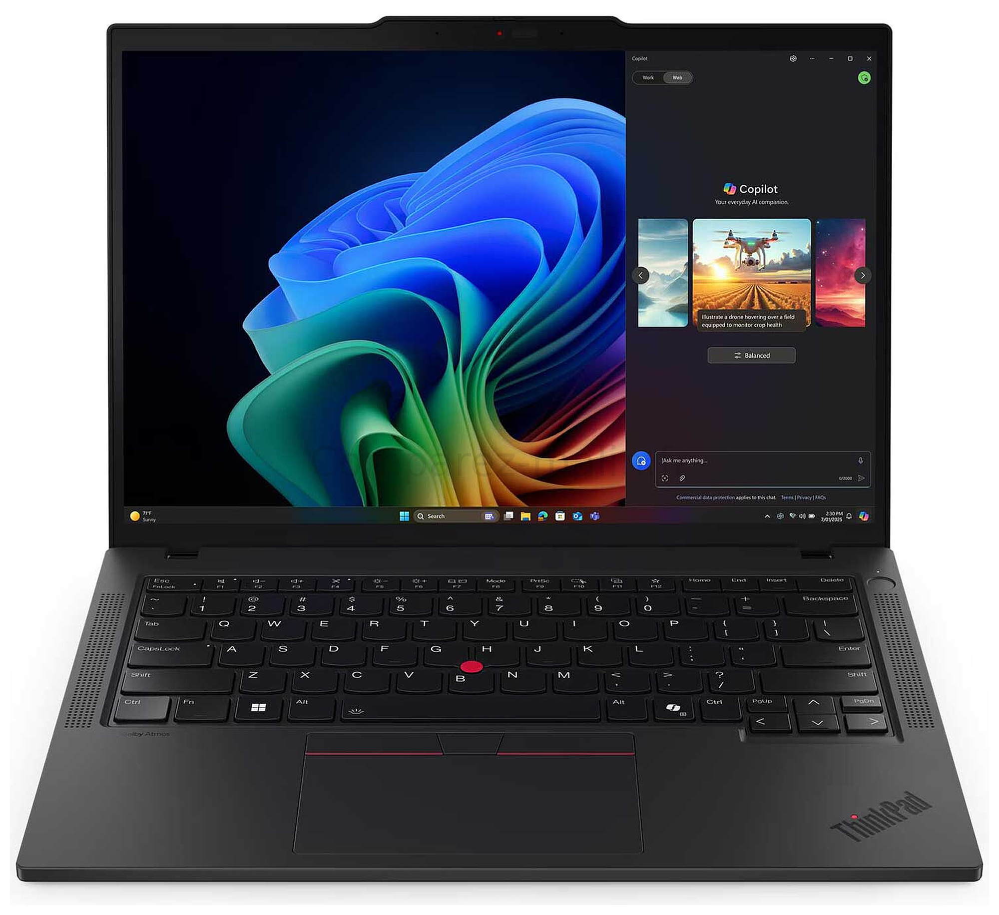 Lenovo ThinkPad T14s Gen 6 21QG006HFR - vue de face écran et clavier Lenovo ThinkPad T14s Gen 6 21QG006HFR vue de face écran et clavier