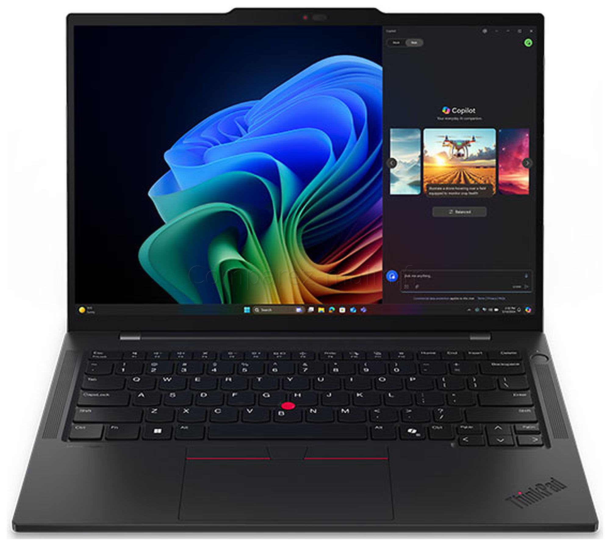 Lenovo ThinkPad T14s Gen 6 21TB002DFR vue de face écran et clavier Lenovo ThinkPad T14s Gen 6 21TB002DFR vue de face écran et clavier