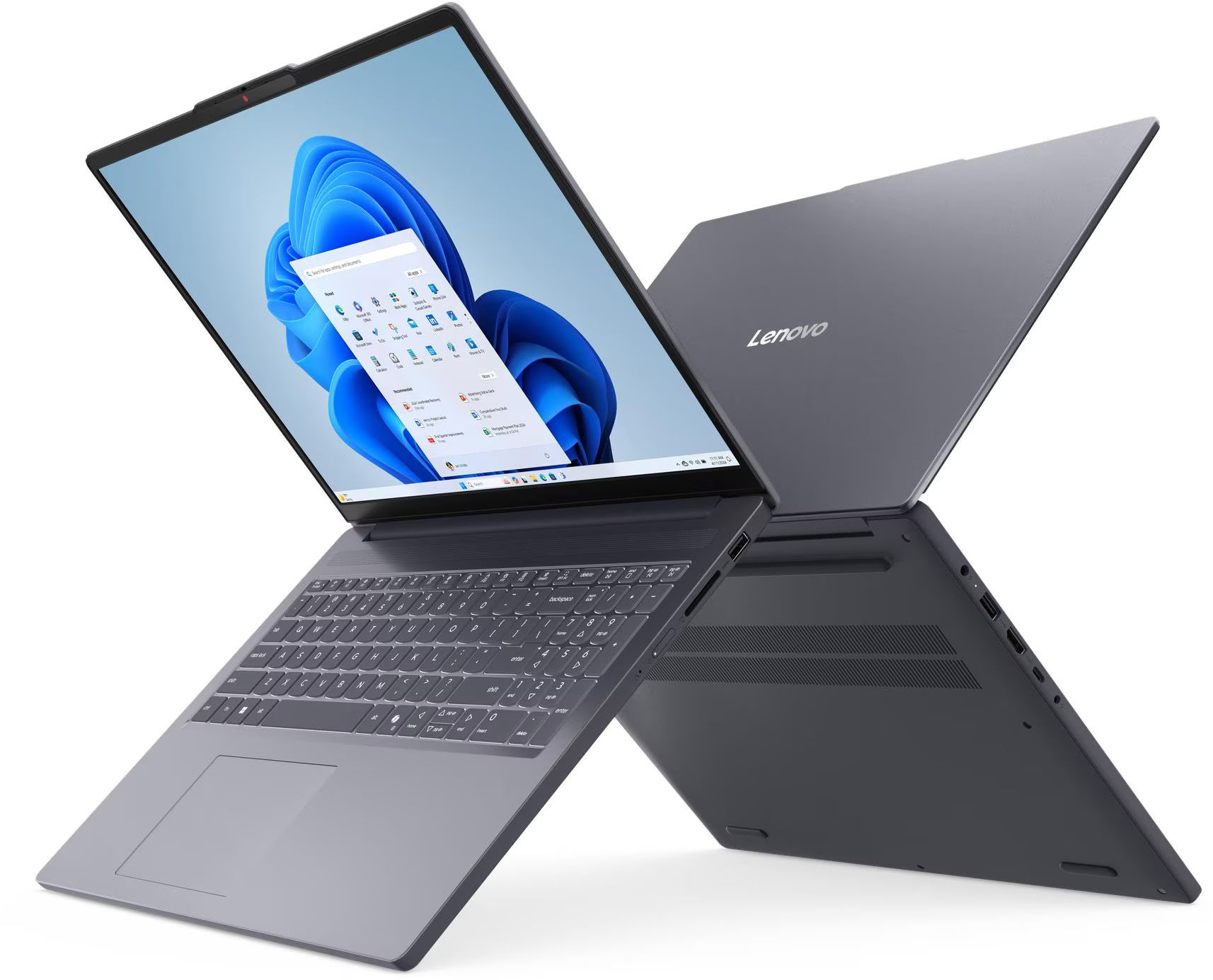 Lenovo IdeaPad Slim 3 16ARP10 83K800BKFR - châssis et dessous Lenovo IdeaPad Slim 3 16ARP10 83K800BKFR montrant son châssis ouvert et le dessous