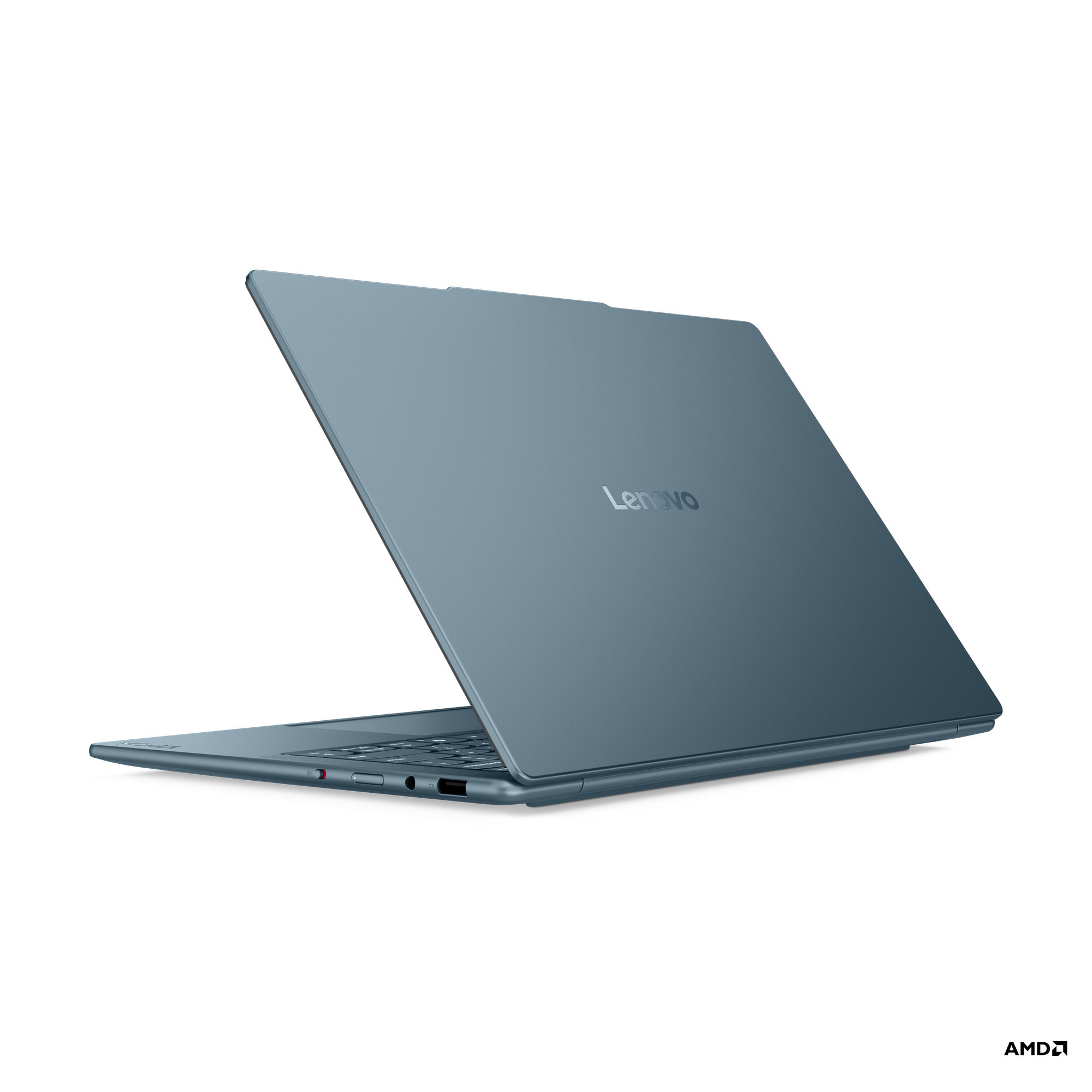 Lenovo Yoga Slim 7 14AKP10 83JY00A9FR - châssis aluminium bleu Lenovo Yoga Slim 7 14AKP10 83JY00A9FR en vue arrière avec châssis bleu aluminium