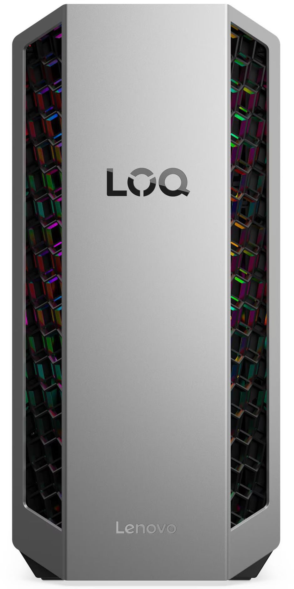 Lenovo LOQ Tower 26ADR10 - façade gaming LOQ Façade du Lenovo LOQ Tower 26ADR10 avec logo LOQ