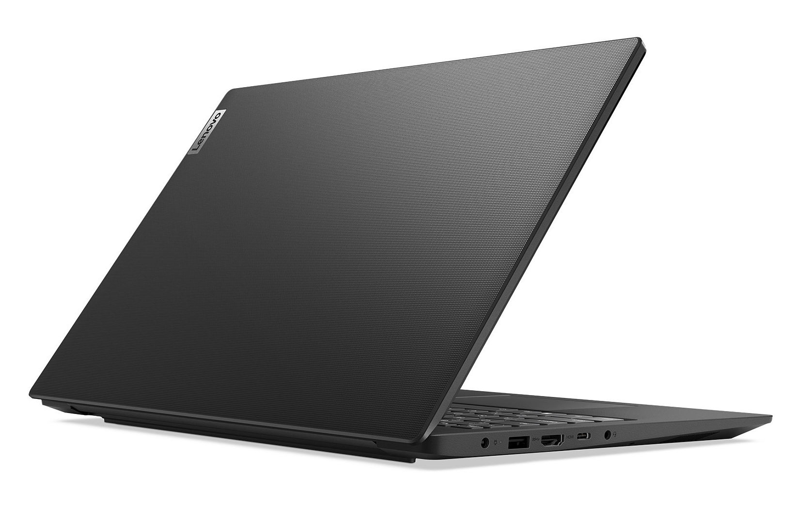 Lenovo V15 G4 AMN (82YU0198FR) capot noir et profil latéral Lenovo V15 G4 AMN (82YU0198FR) capot noir et profil latéral