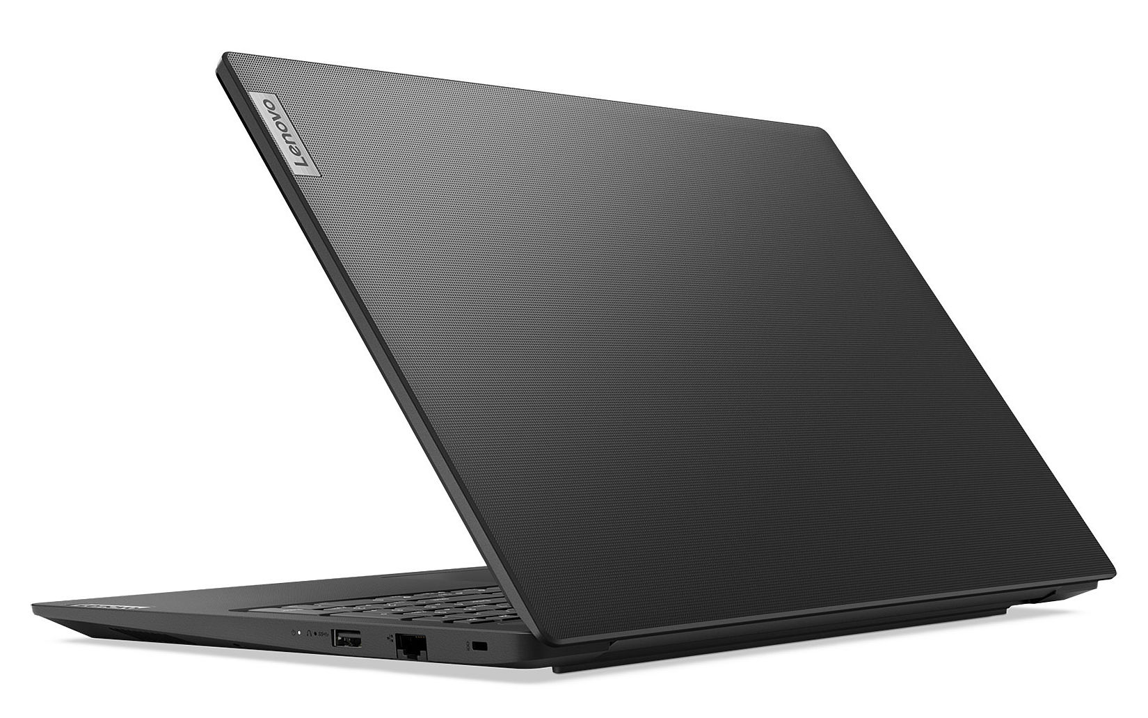 Lenovo V15 G4 AMN (82YU0198FR) vue arrière du capot noir Lenovo V15 G4 AMN (82YU0198FR) vue arrière du capot noir