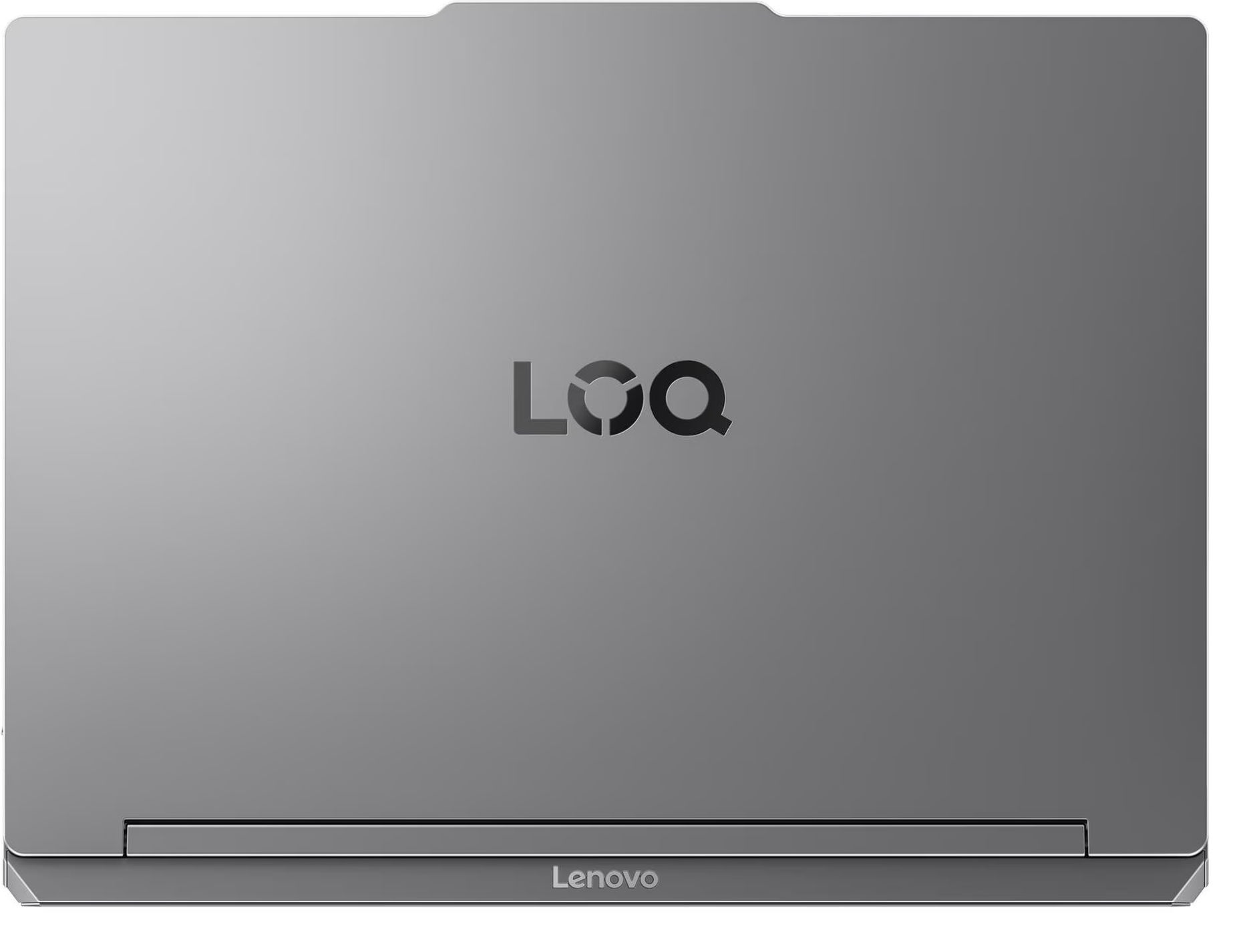 Lenovo LOQ 15AHP11 83TN000QFR - capot gris LOQ Lenovo LOQ 15AHP11 83TN000QFR vue capot fermé gris avec logo LOQ