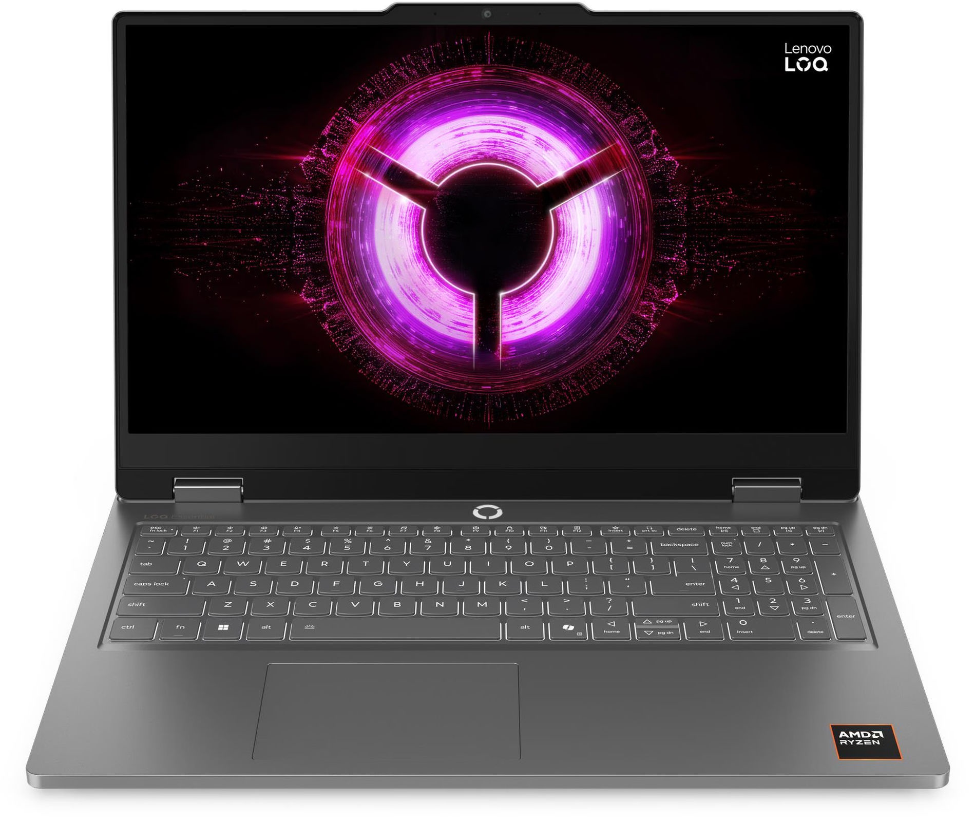 Lenovo LOQ Essential 15ARP11 83VA0016FR vue de face clavier AZERTY Lenovo LOQ Essential 15ARP11 83VA0016FR vue de face clavier AZERTY