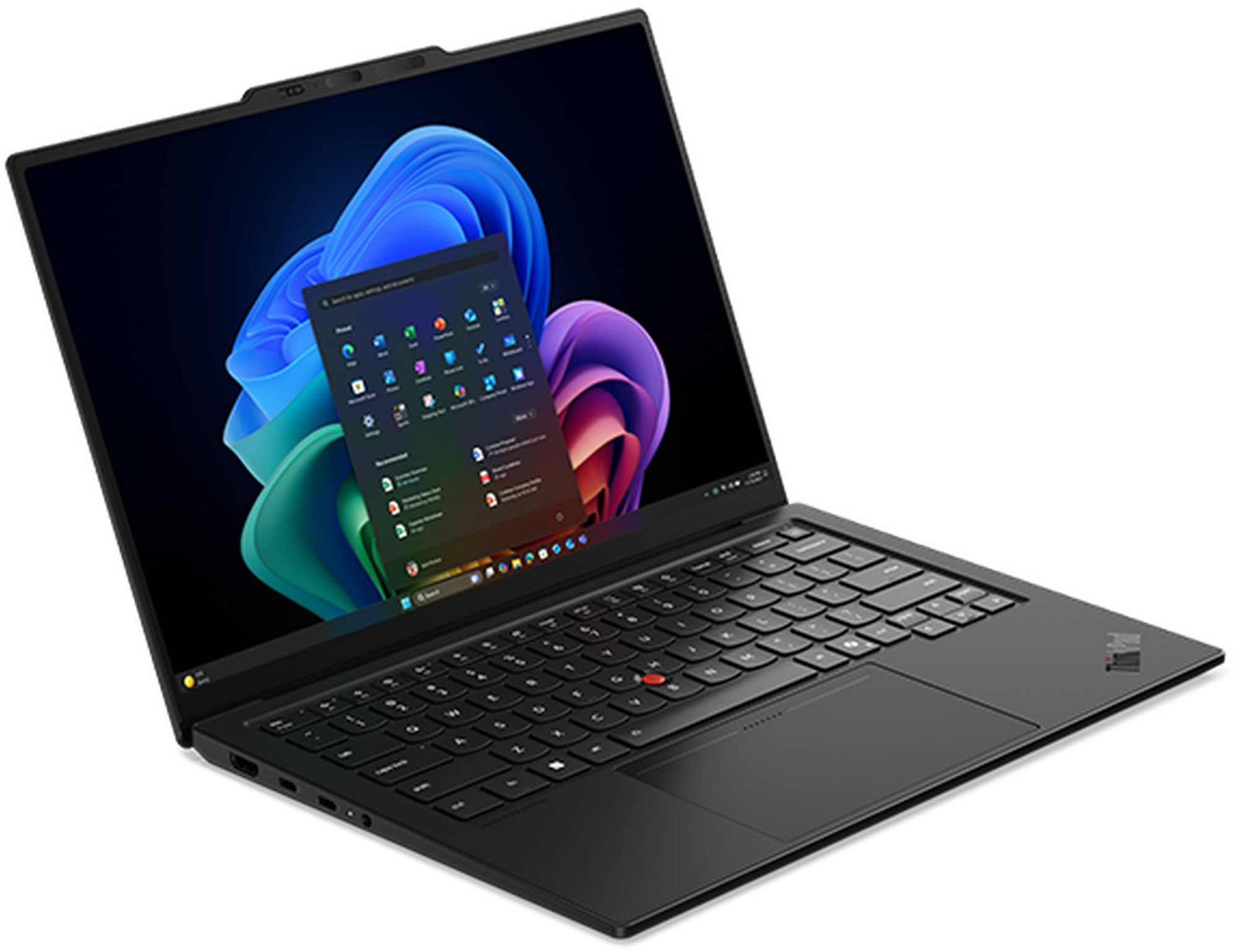 Lenovo ThinkPad X1 Carbon Gen 14 21V700A3FR ouvert de trois quarts Lenovo ThinkPad X1 Carbon Gen 14 21V700A3FR ouvert de trois quarts