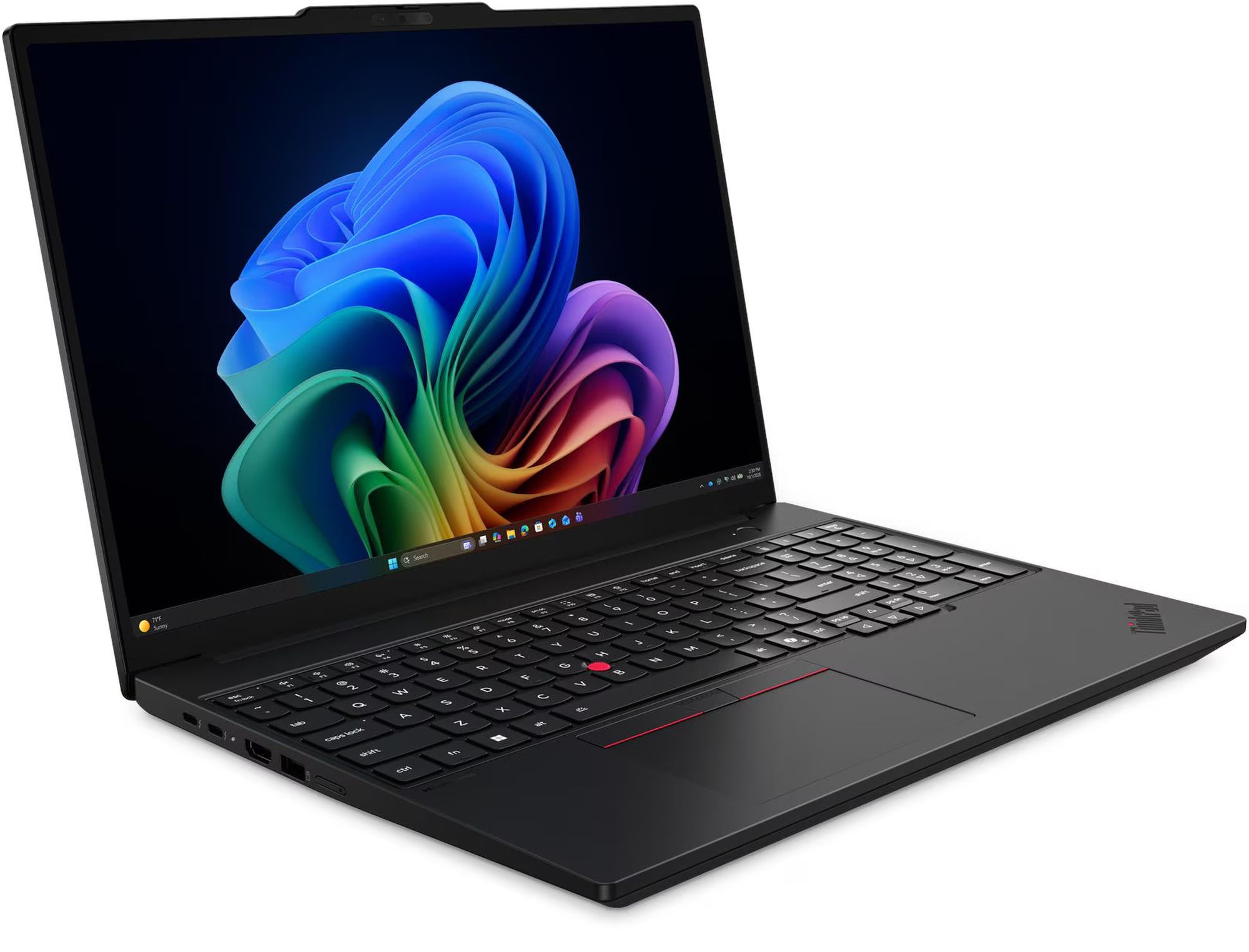 Lenovo ThinkPad T16 Gen 5 21WT0028FR vue 3/4 ouverte Lenovo ThinkPad T16 Gen 5 21WT0028FR vue 3/4 ouverte