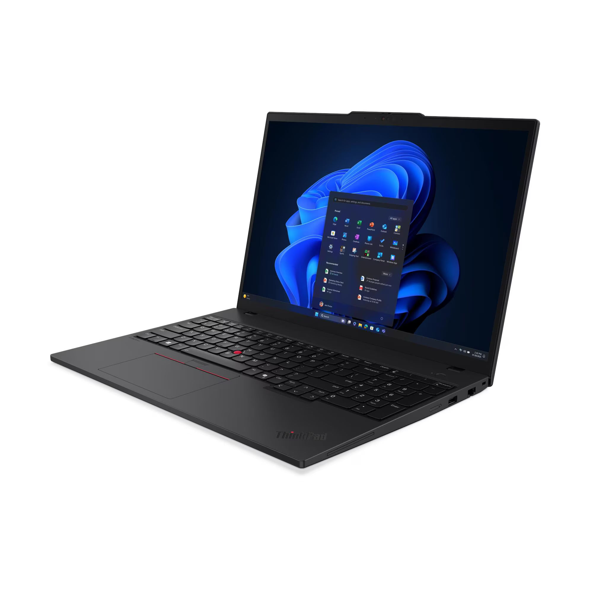 Lenovo ThinkPad T16 Gen 4 22AW0071FR vue ouverte angle droit Lenovo ThinkPad T16 Gen 4 22AW0071FR vue ouverte angle droit