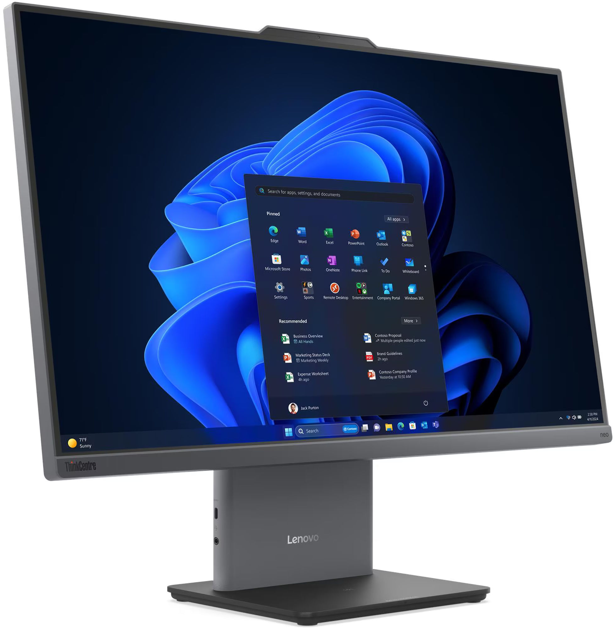 Écran tactile 27 pouces du Lenovo ThinkCentre neo 50a 27 Gen 6 Lenovo ThinkCentre neo 50a 27 Gen 6 écran tactile 27 pouces